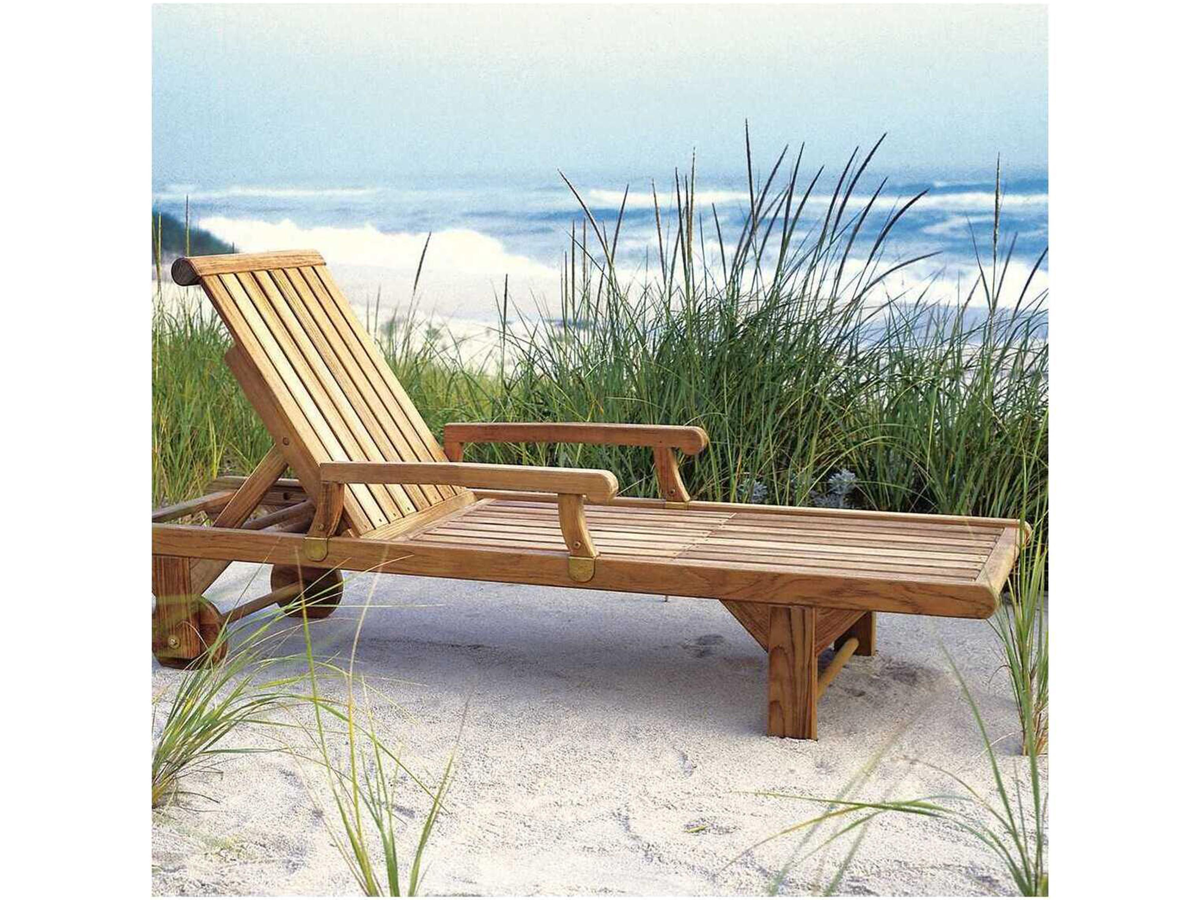Kingsley Bate Nantucket Teak Chaise Lounge