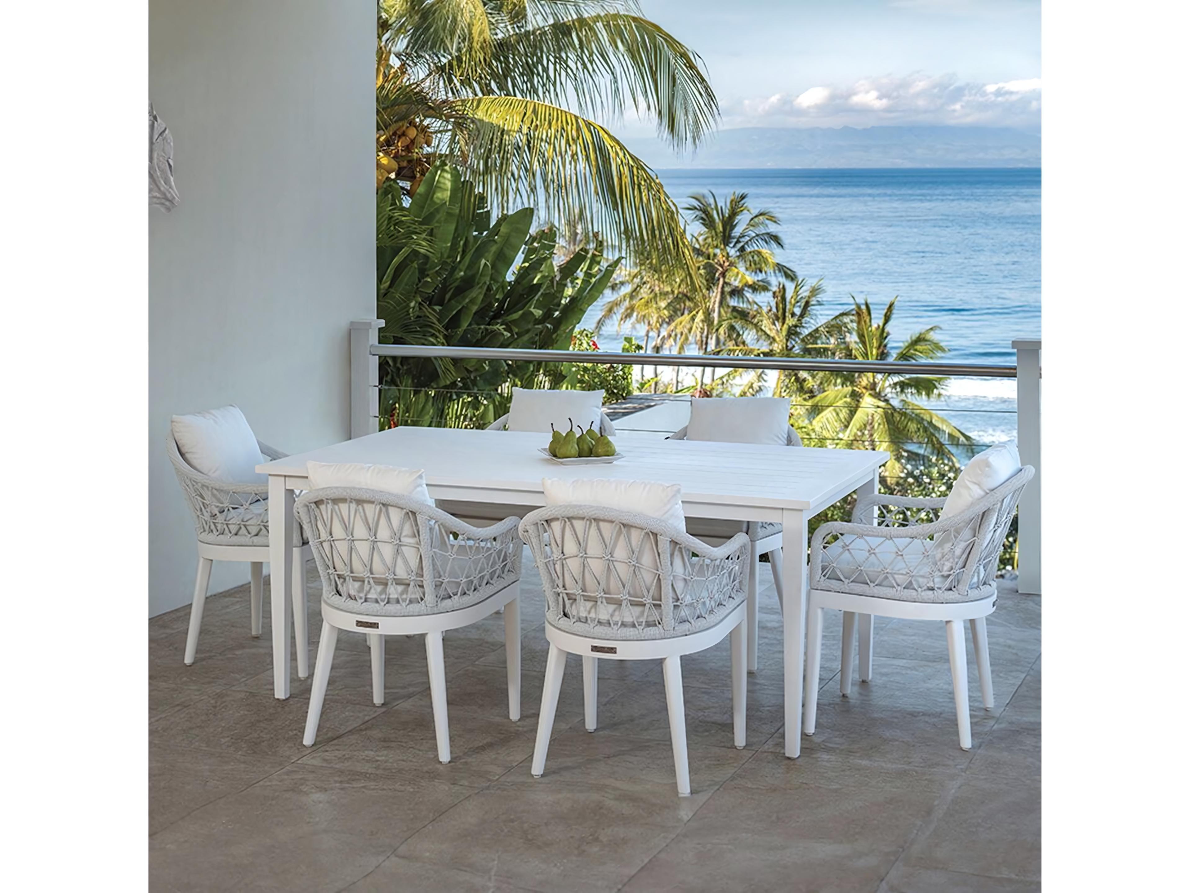 Kingsley Bate Nevis Aluminum Cushion Dining Arm Chair