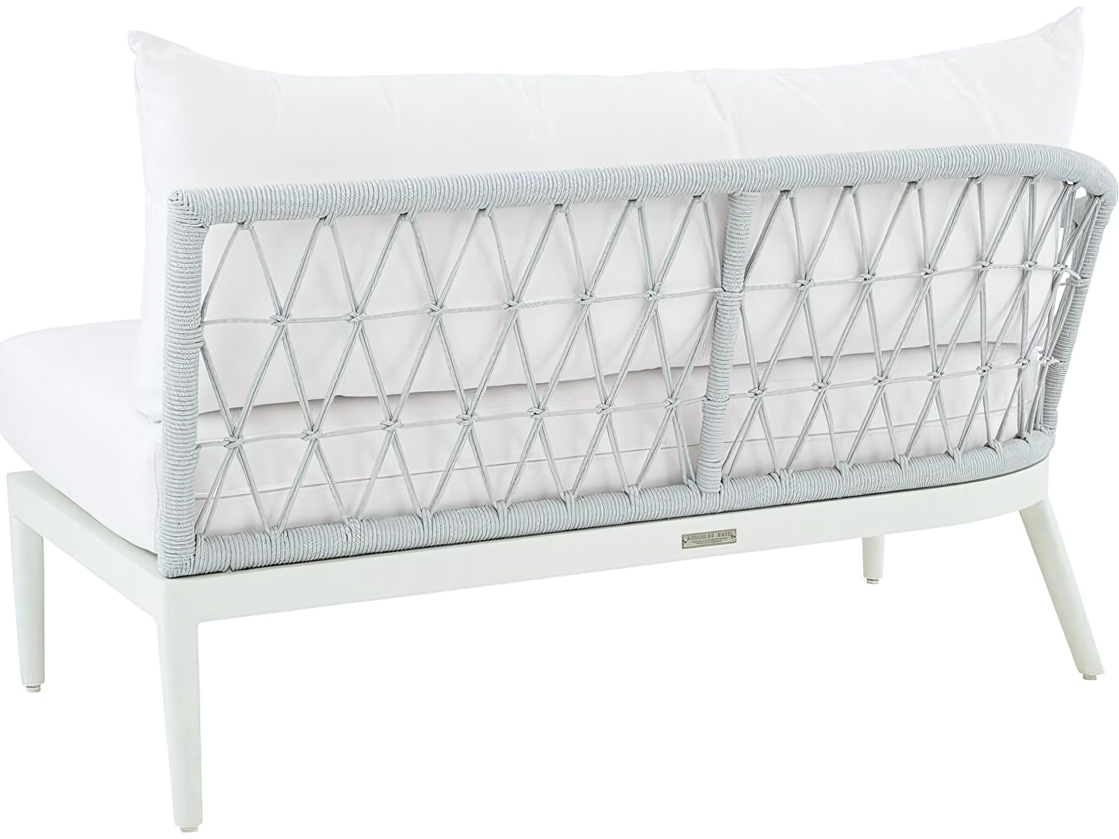 Kingsley Bate Special Order Nevis Aluminum Cushion Sectional Left Arm Facing Loveseat