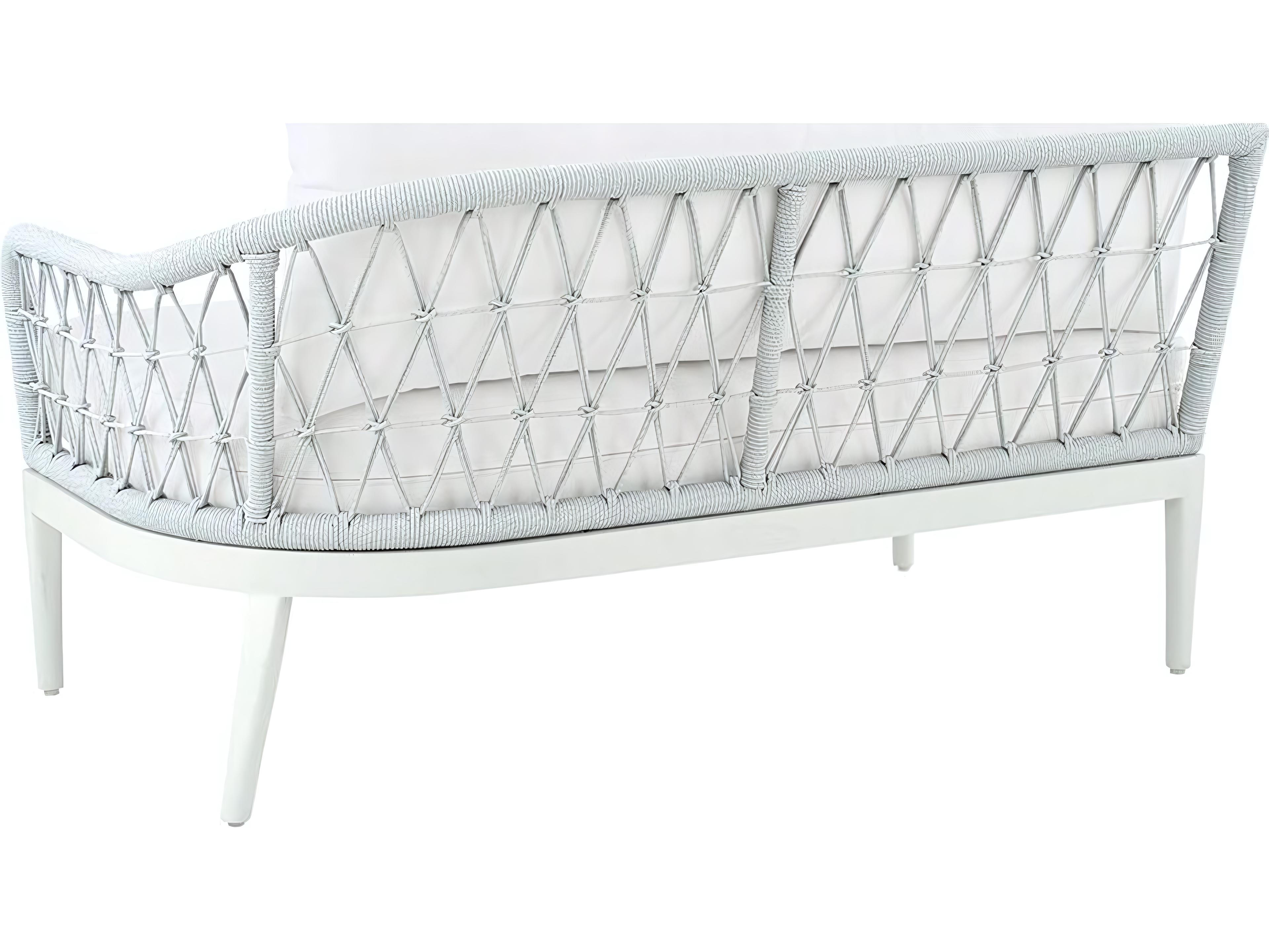 Kingsley Bate Nevis Aluminum Cushion Sectional Right Arm Facing Loveseat