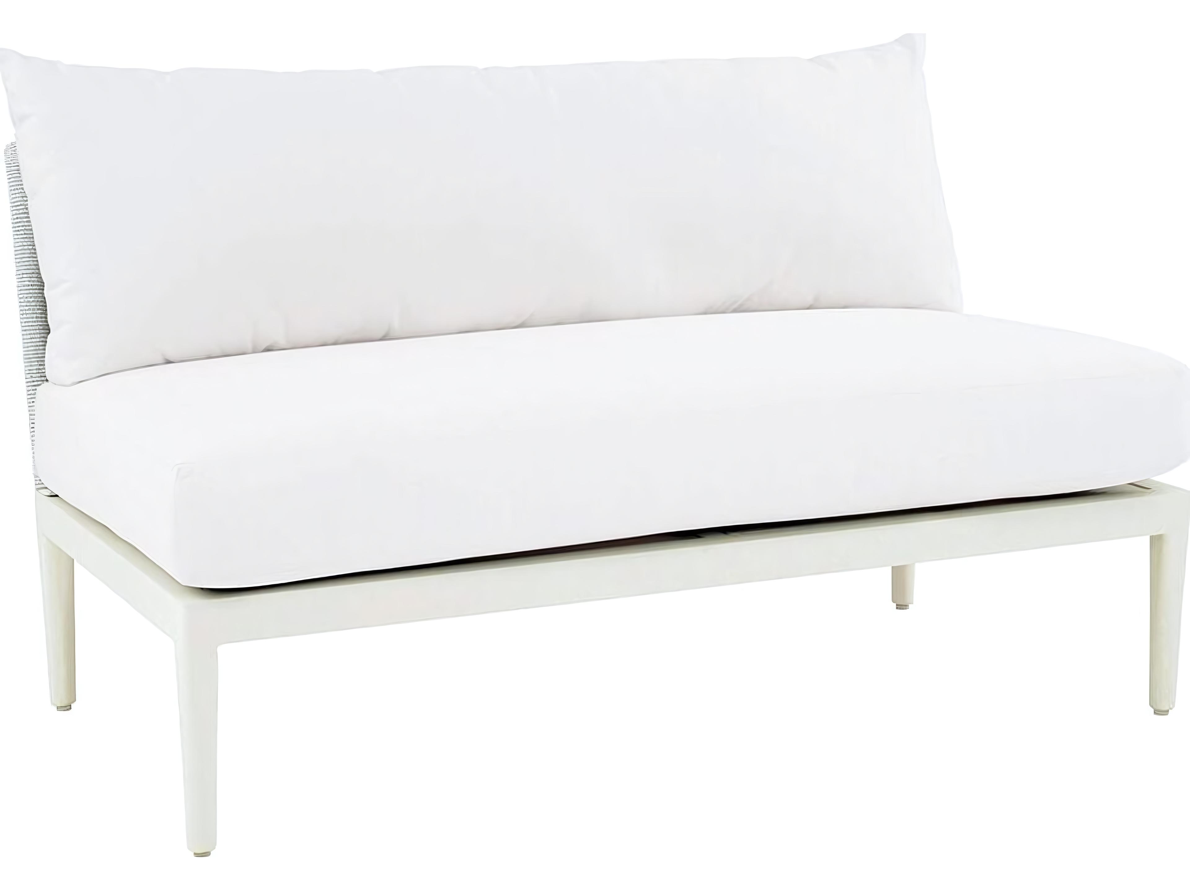 Special Order Nevis Aluminum Cushion Sectional Armless Loveseat