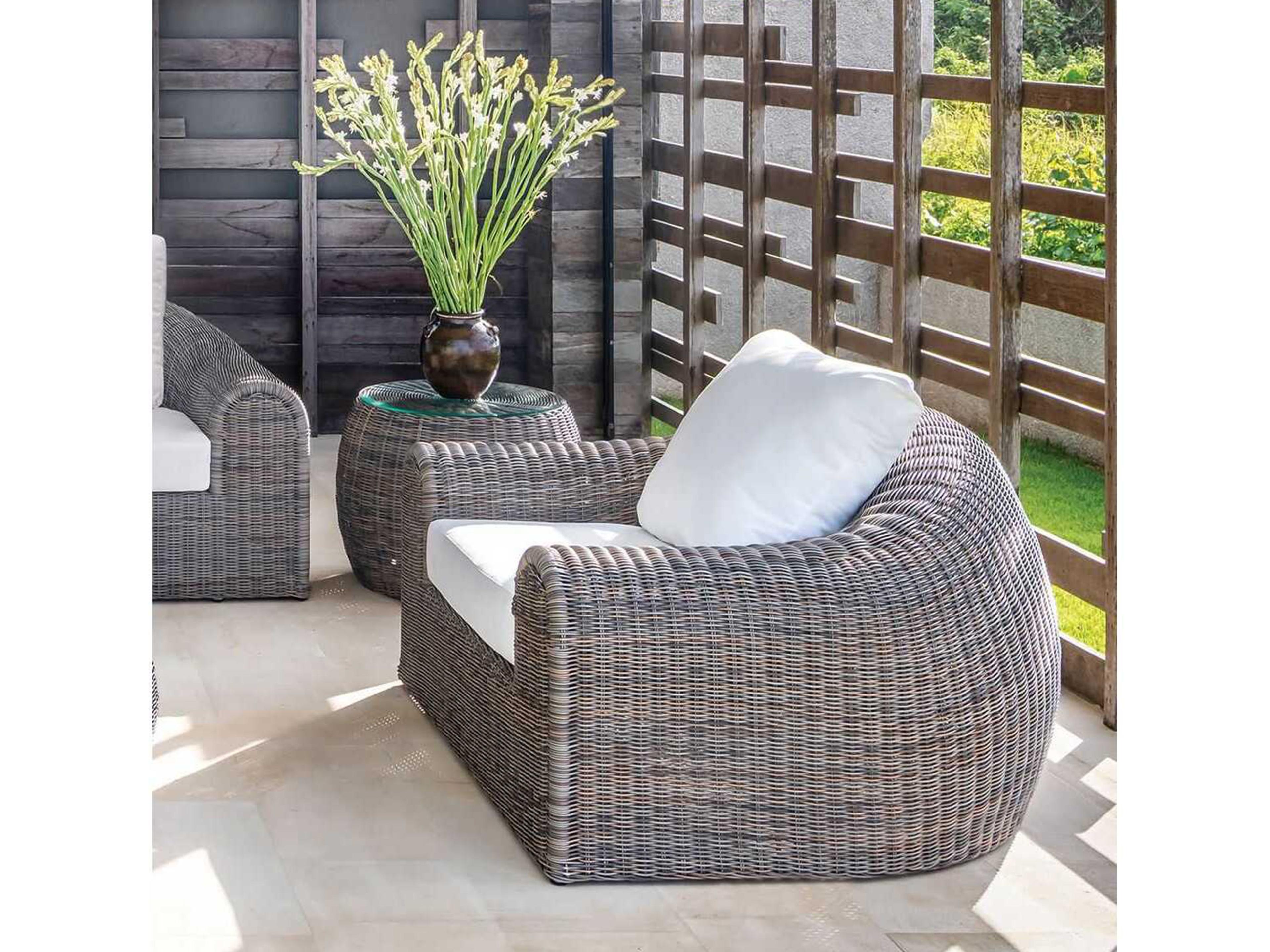 Kingsley Bate Ojai Wicker Cushion Lounge Chair