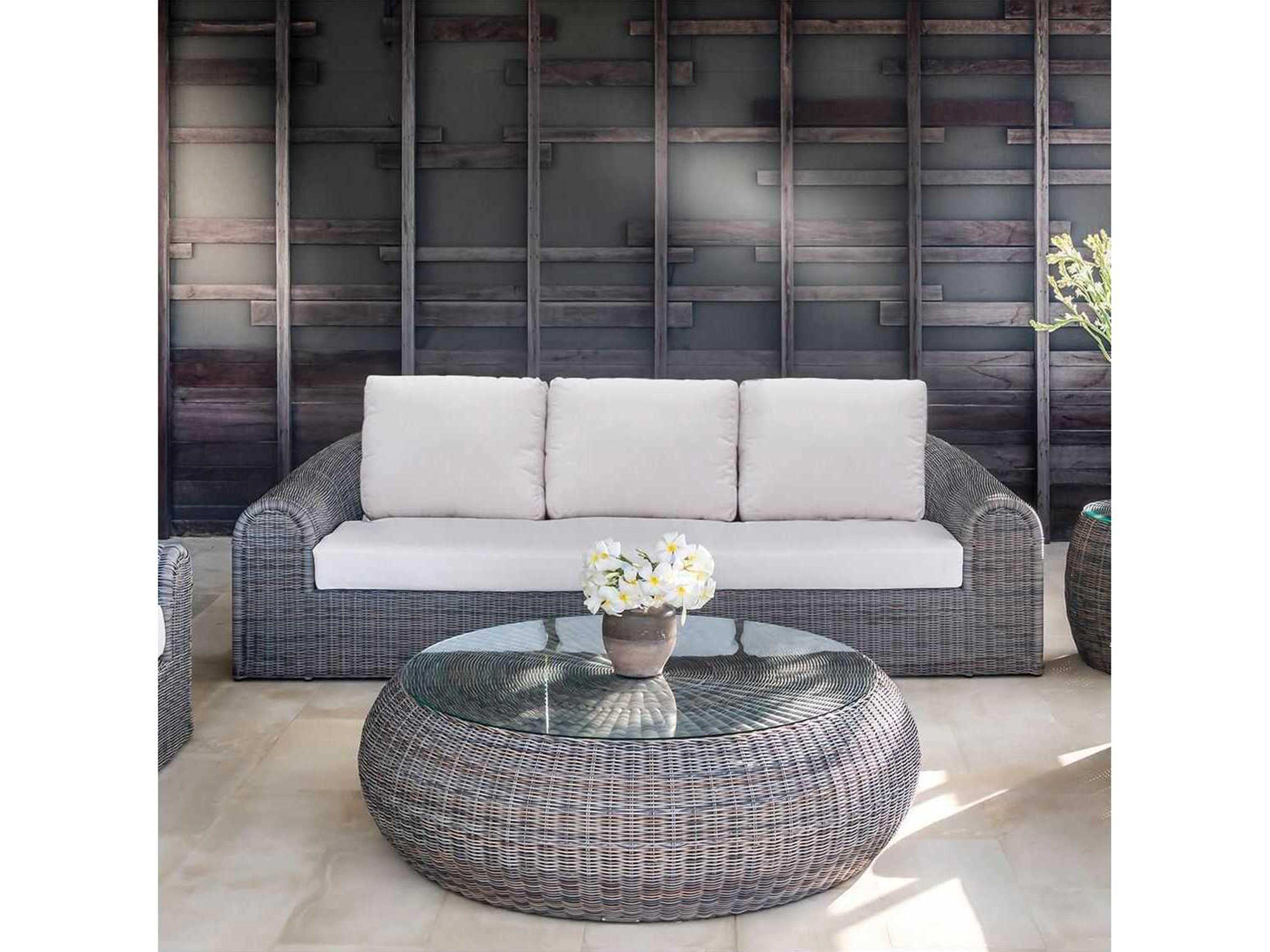 Kingsley Bate Ojai Wicker Cushion Sofa