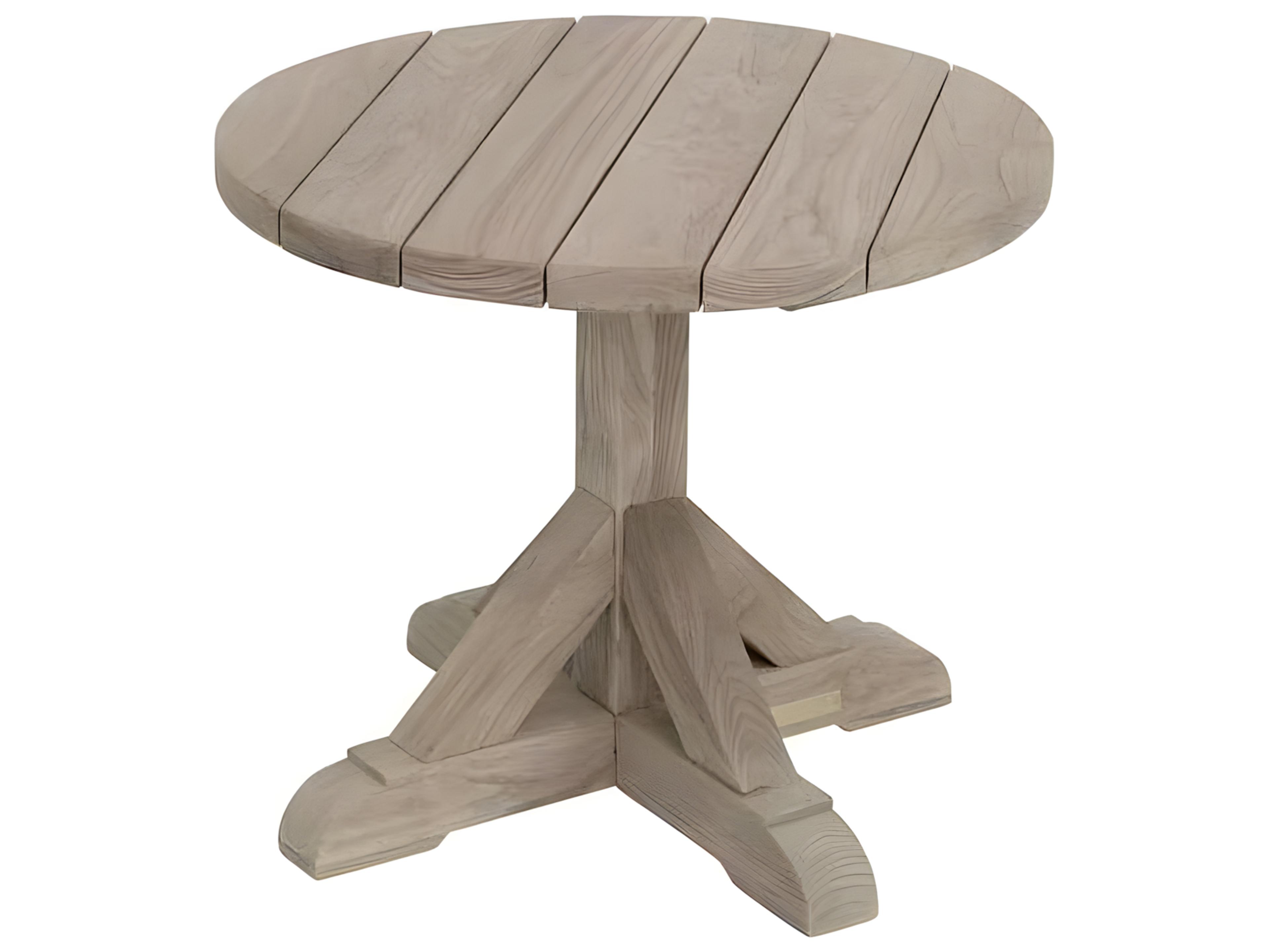 Kingsley Bate Provence Teak 24" Wide Round End Table