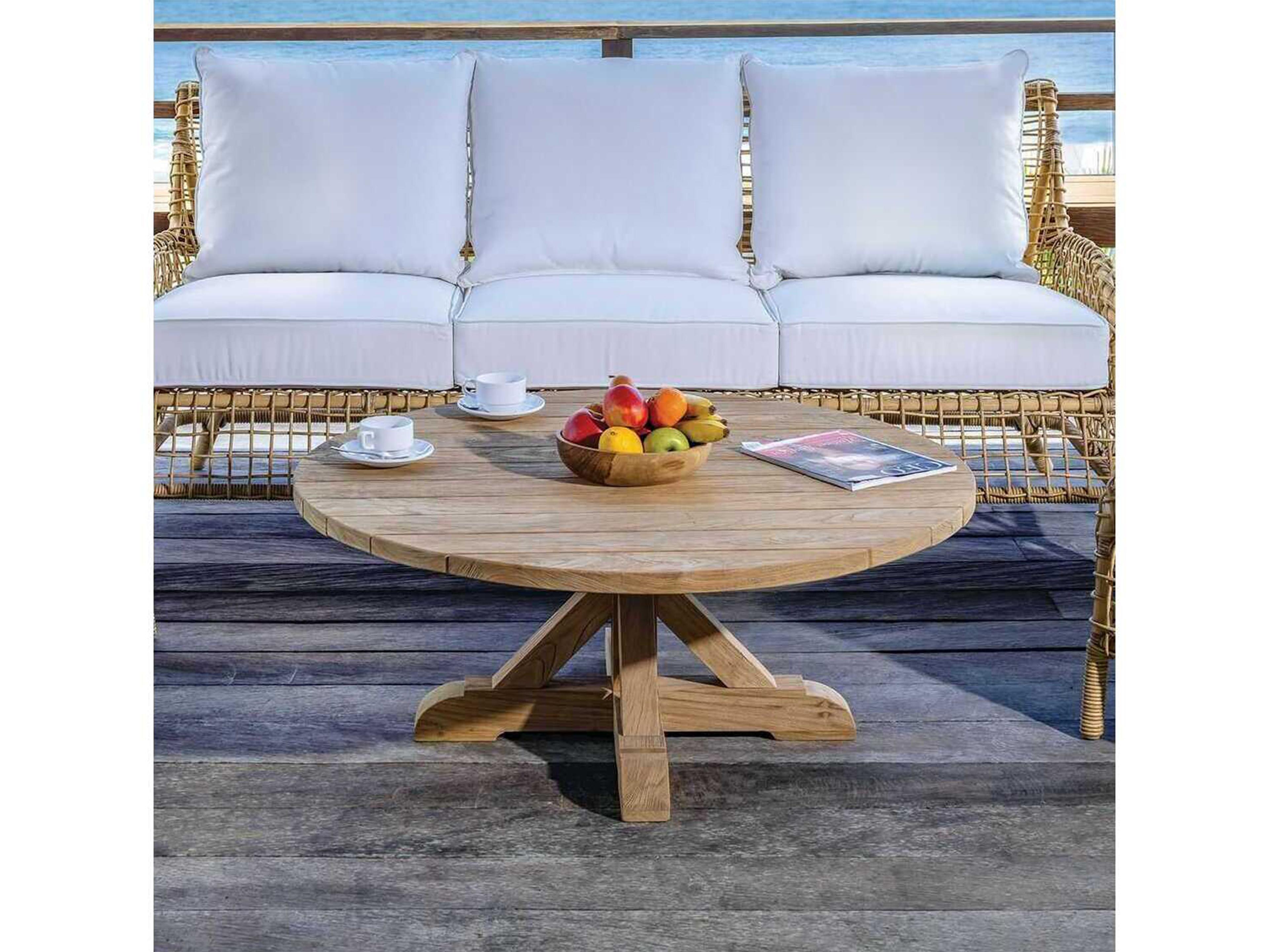 Kingsley Bate Special Order Provence Teak 42" Wide Round Coffee Table