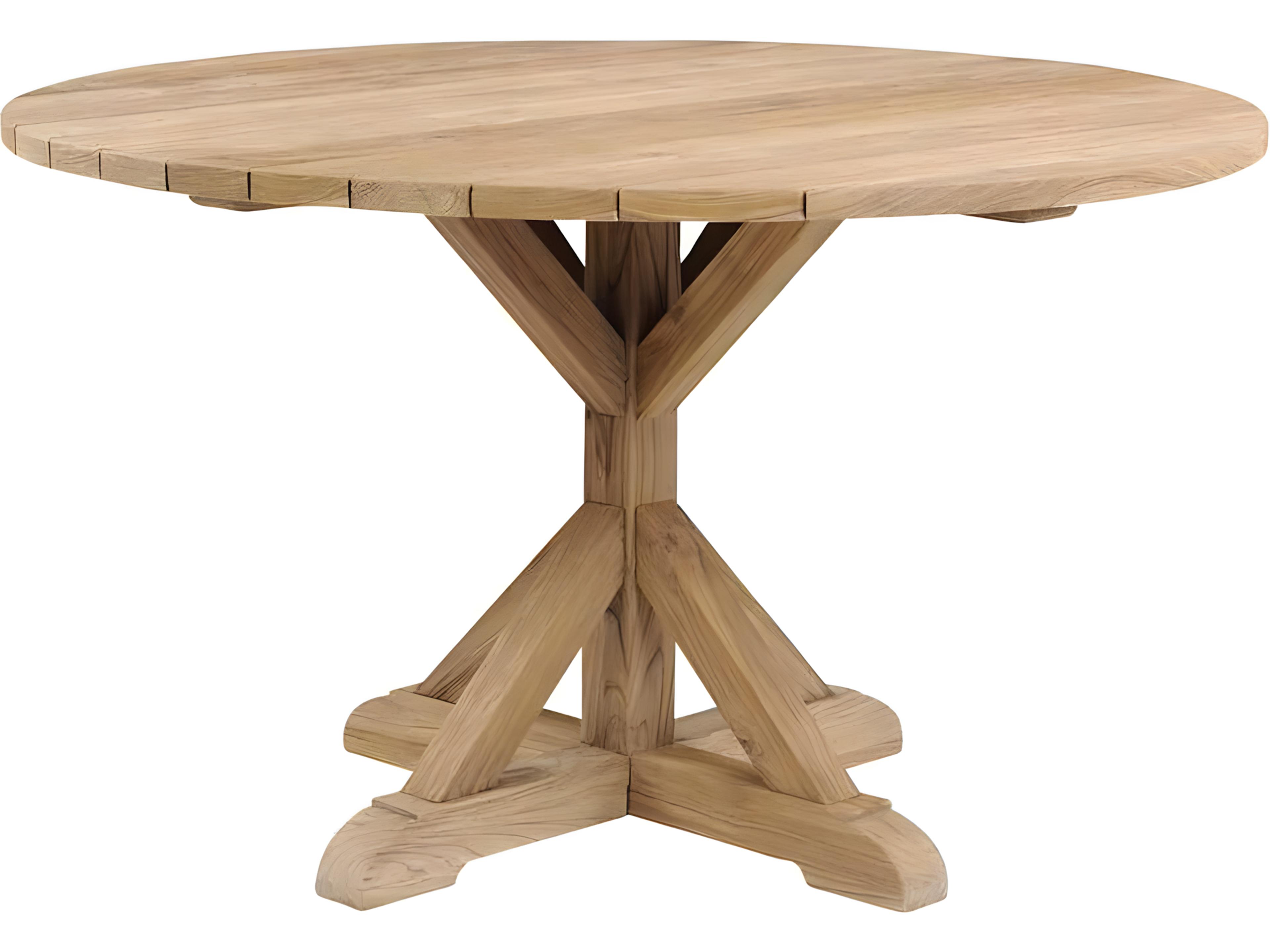 Provence Teak 50" Wide Round Dining Table