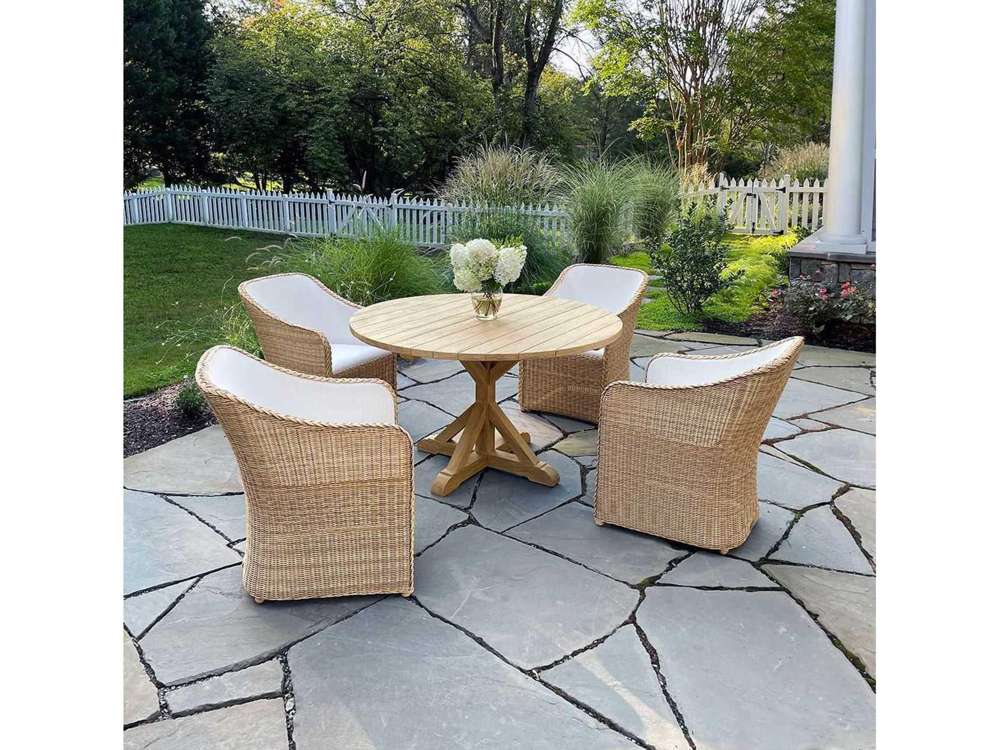 Kingsley Bate Quogue Wicker Sling Dining Arm Chair