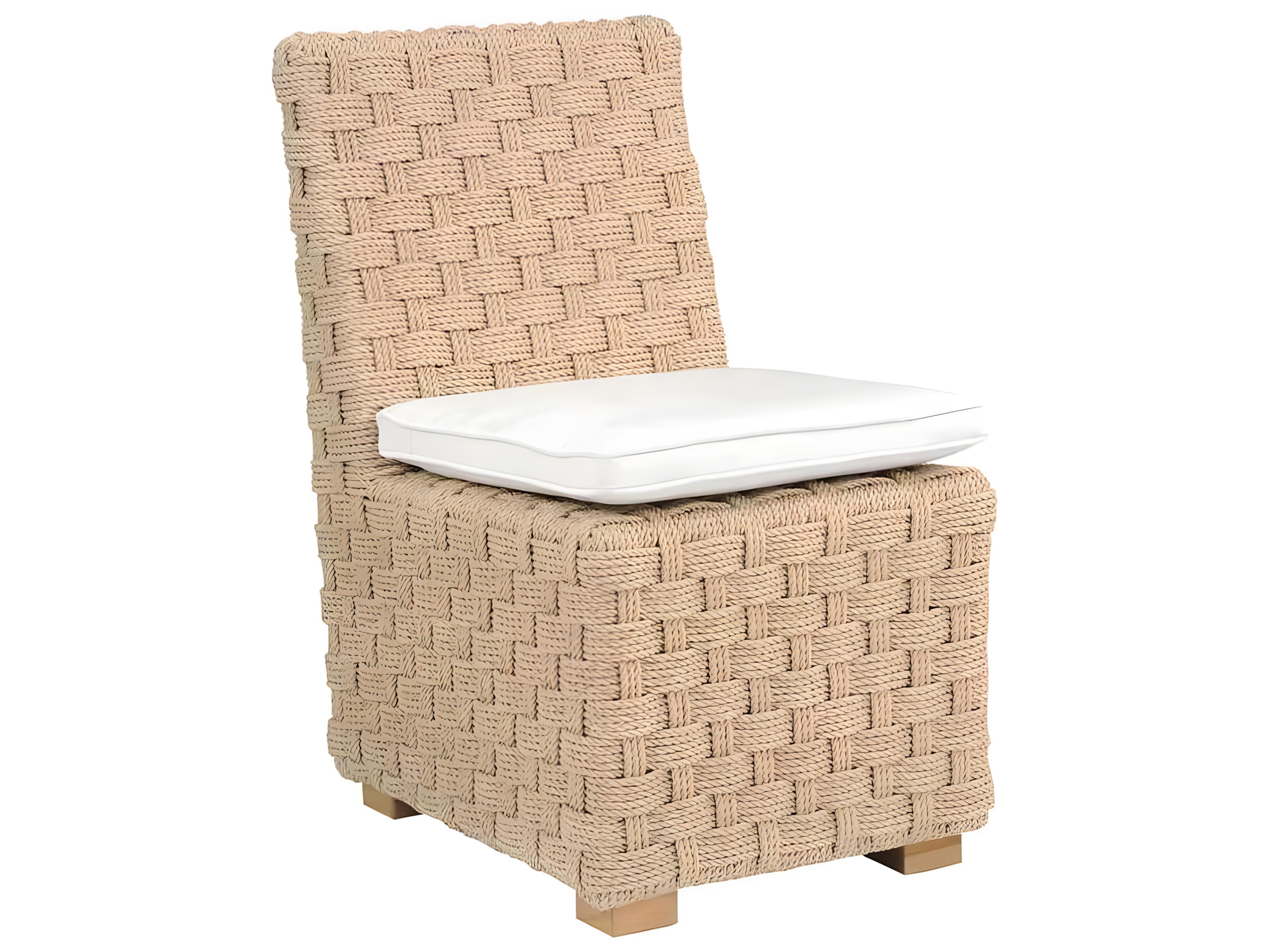 Kingsley Bate Special Order St. Barts Aluminum Cushion Dining Side Chair