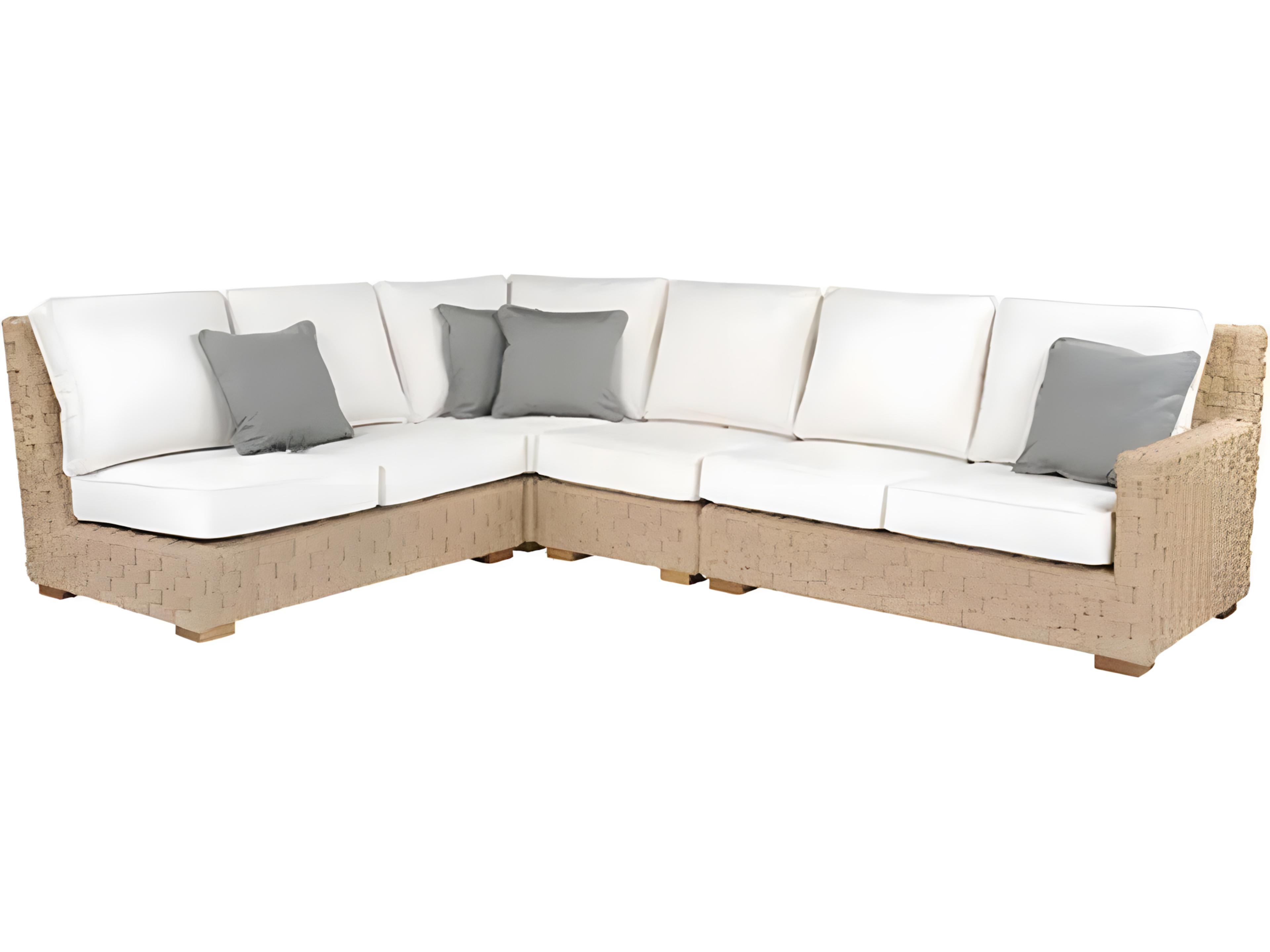 Kingsley Bate Special Order St. Barts Aluminum Cushion Modular Loveseat