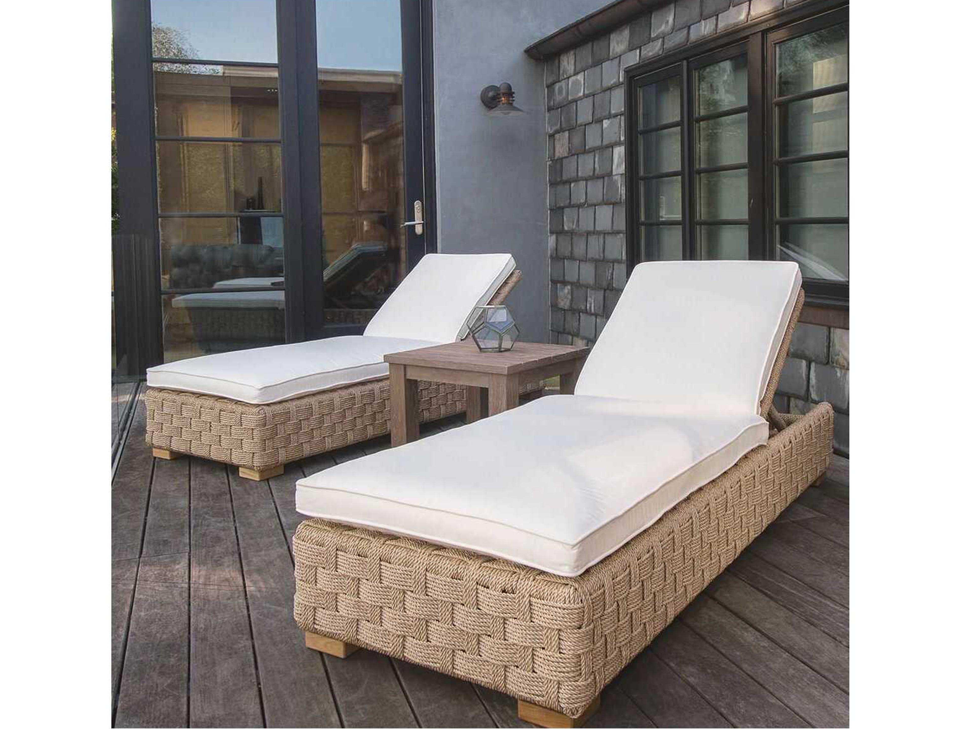 Kingsley Bate Special Order St. Barts Aluminum Cushion Chaise Lounge