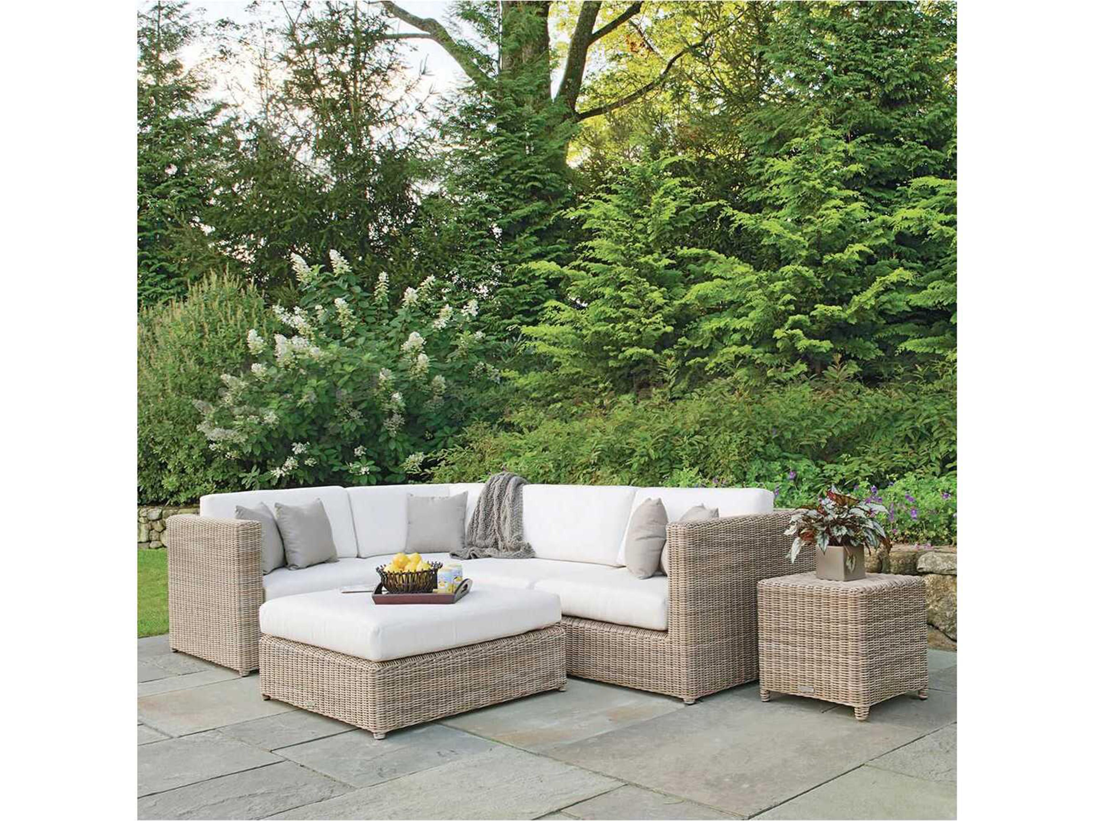 Kingsley Bate Sag Harbor Wicker Cushion Corner Lounge Chair