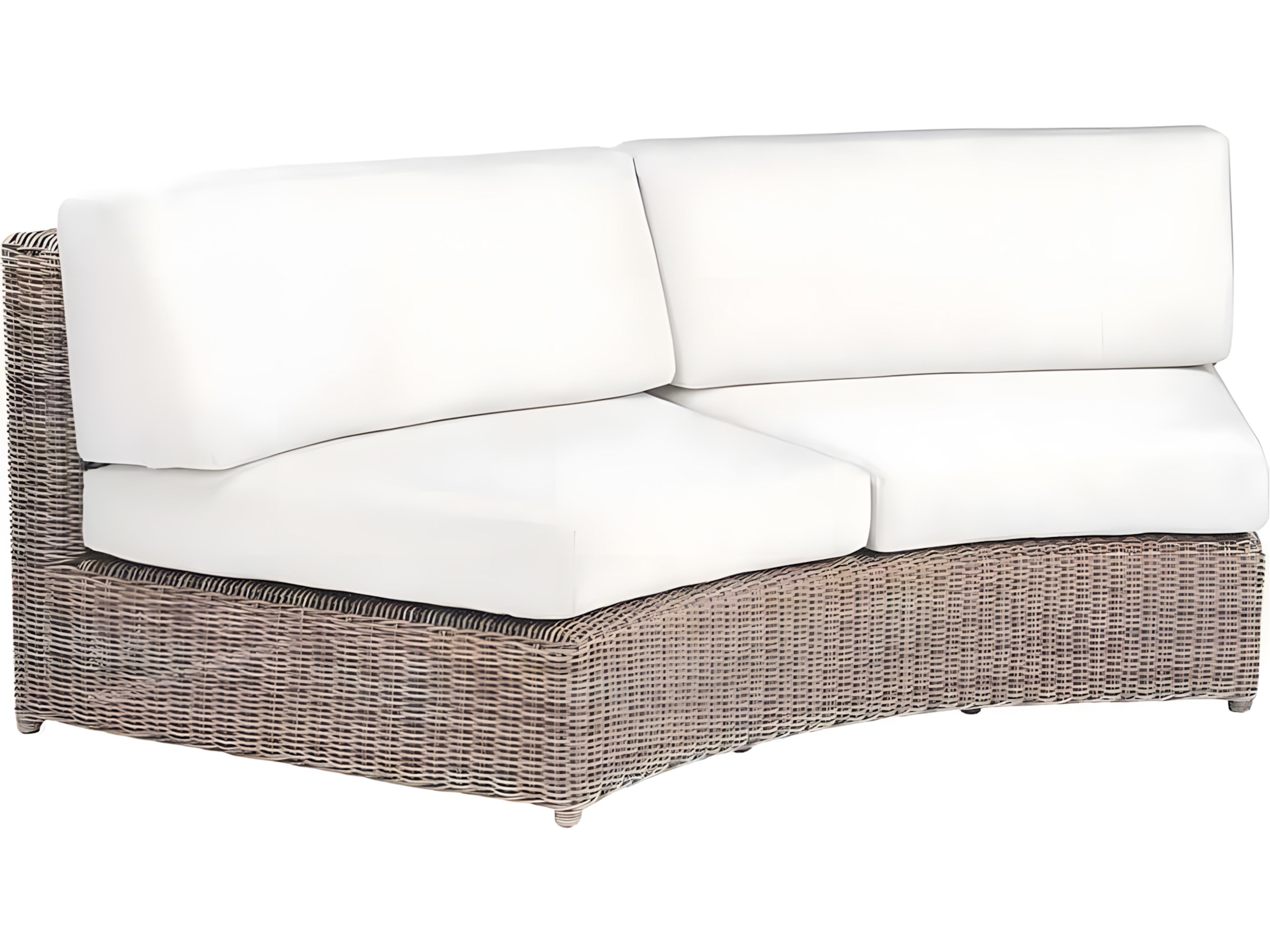 Sag Harbor Wicker Cushion Curved Modular Loveseat