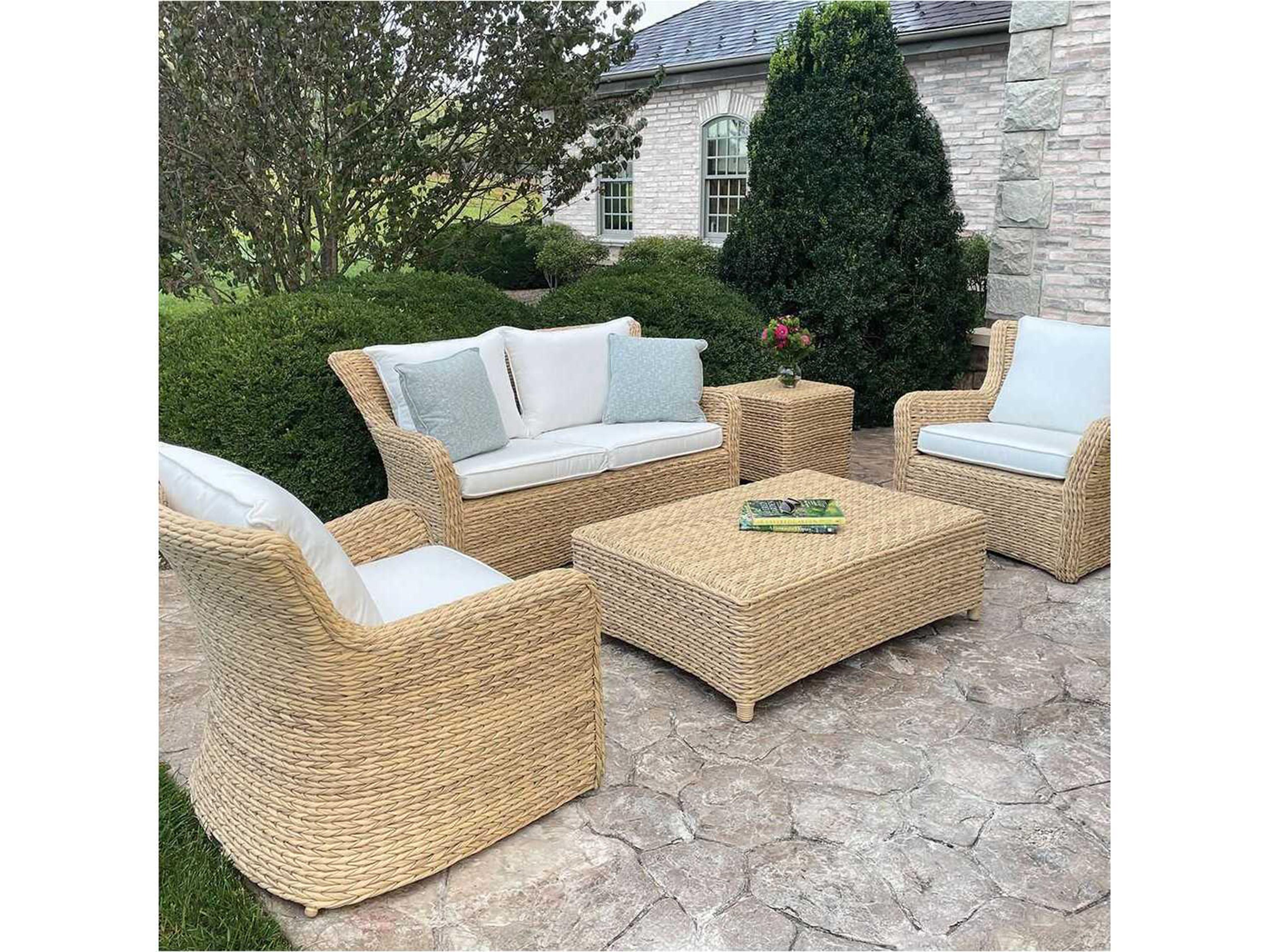 Kingsley Bate Special Order Sag Harbor Wicker 45"W x 32"D Rectangular Coffee Table