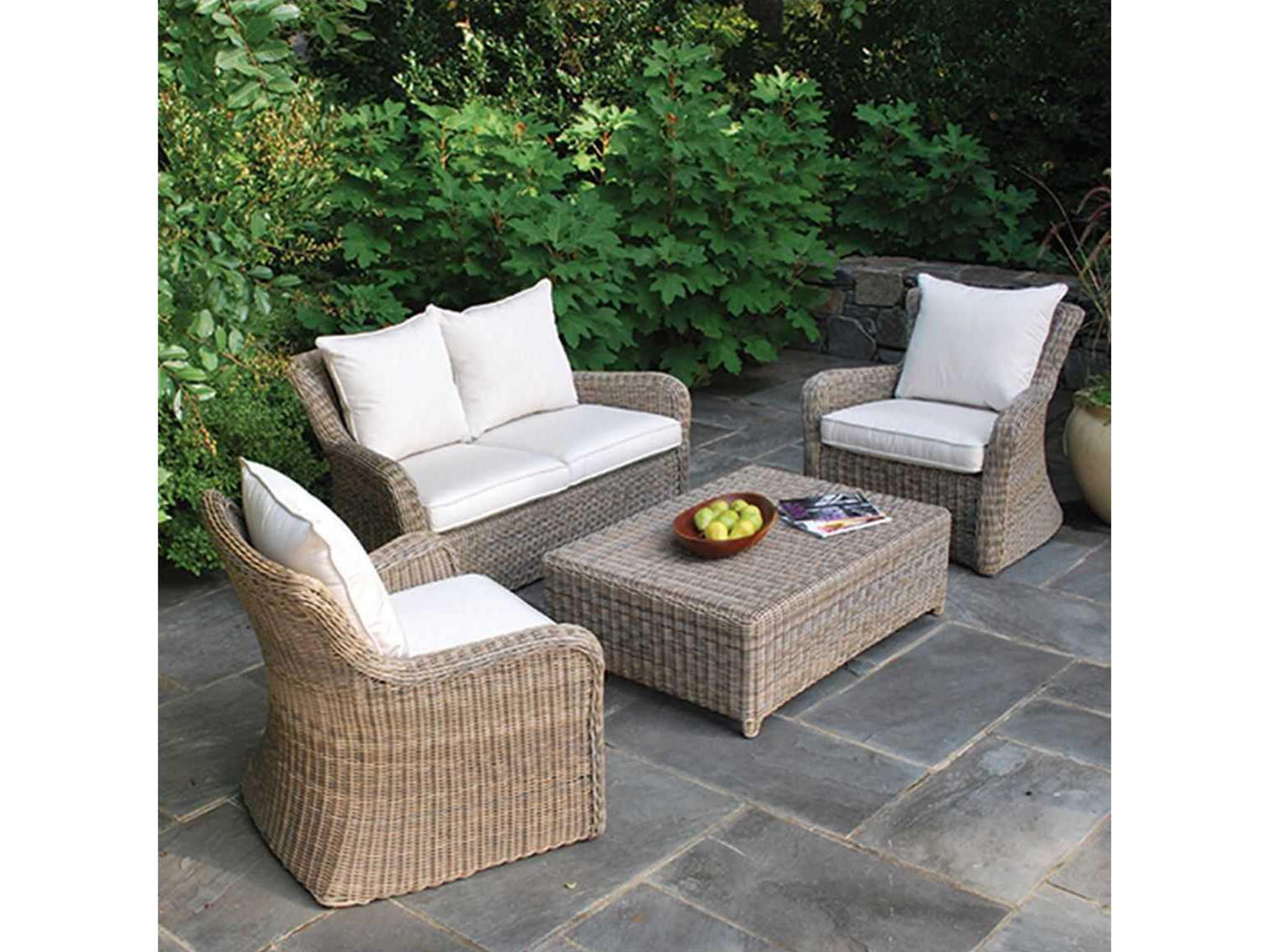 Kingsley Bate Special Order Sag Harbor Wicker Cushion Loveseat