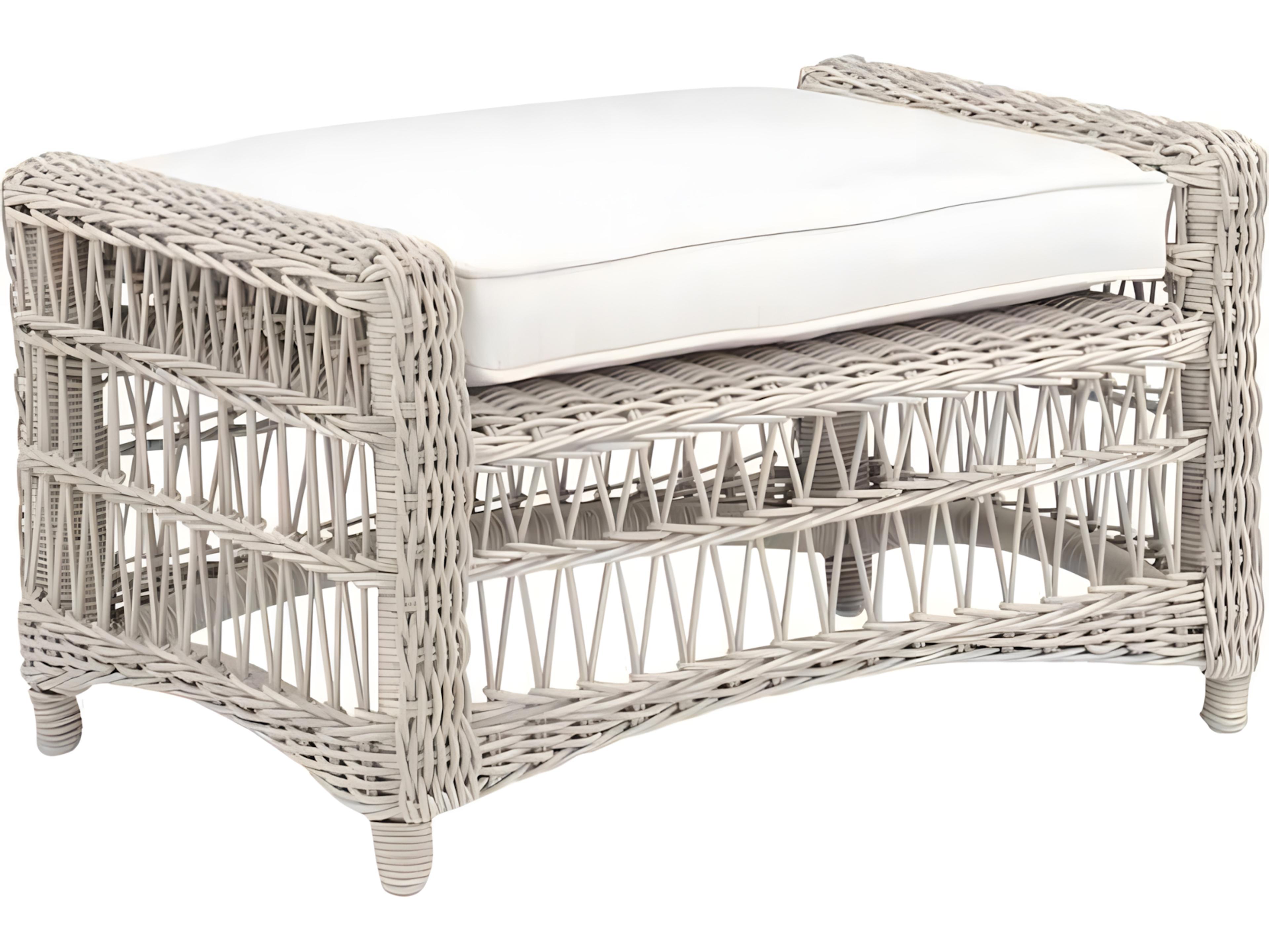 Special Order Southampton Wicker Cushion Ottoman