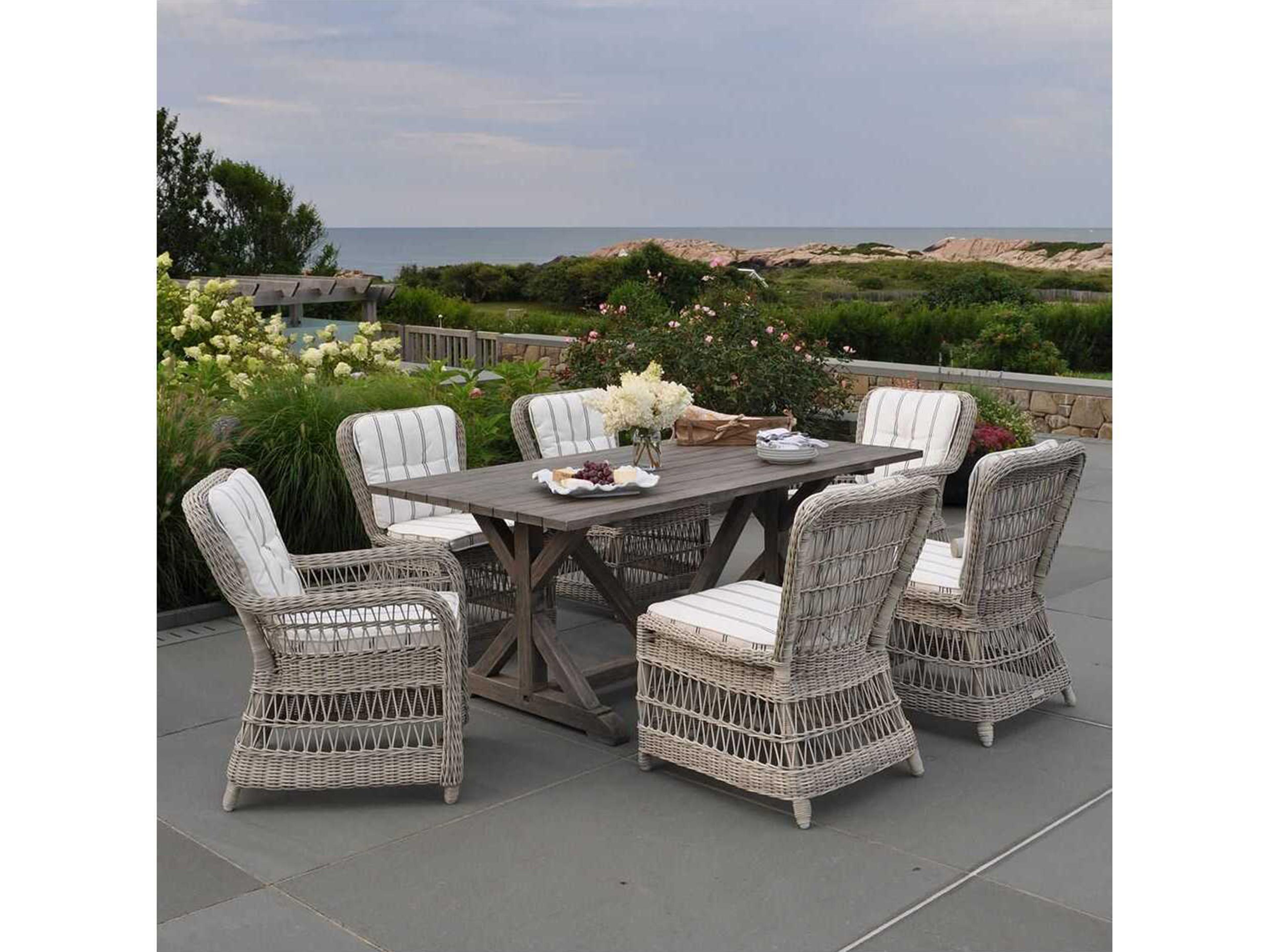 Kingsley Bate Southampton Wicker Cushion Dining Side Chair