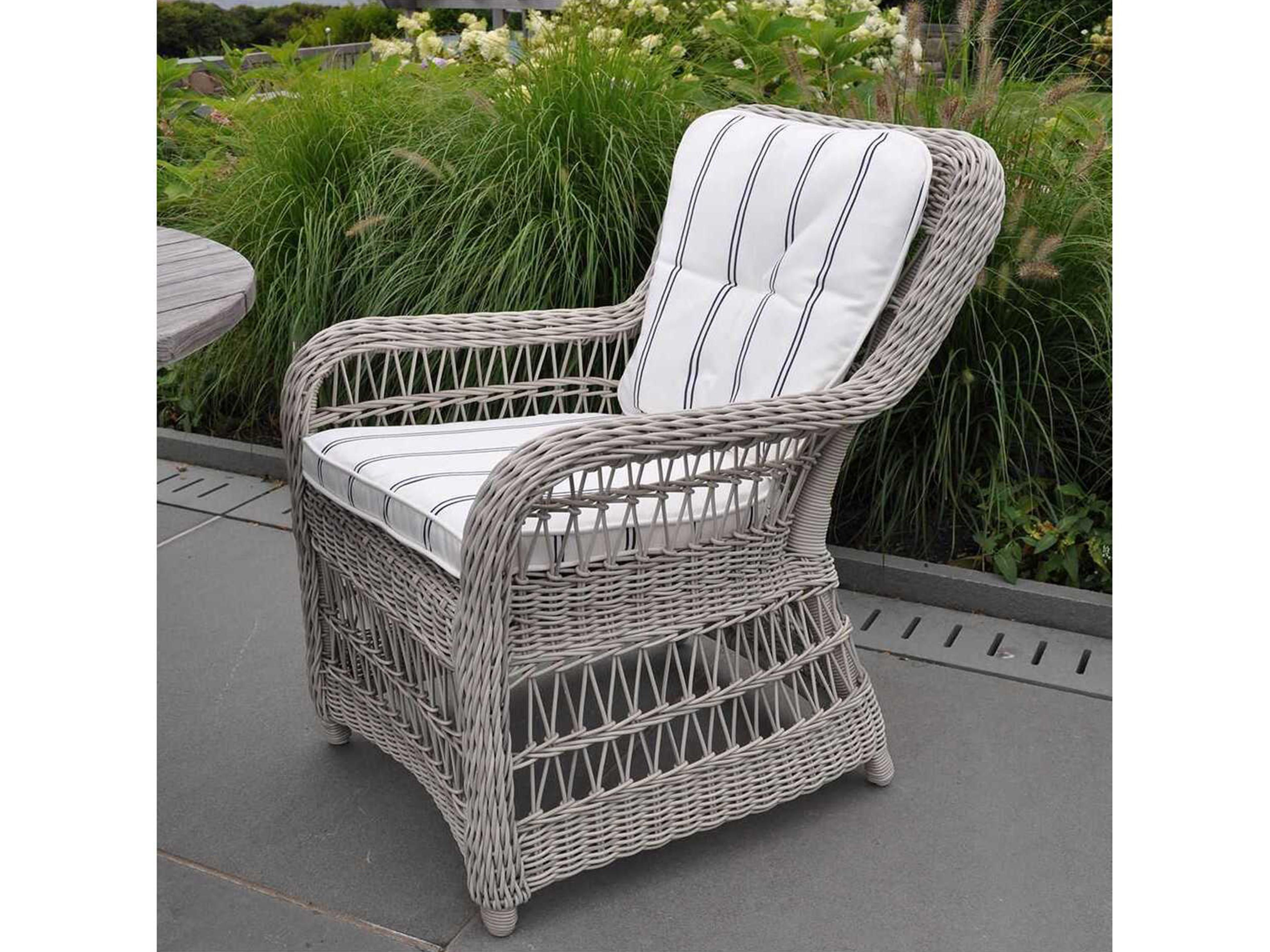 Kingsley Bate Southampton Wicker Cushion Dining Arm Chair