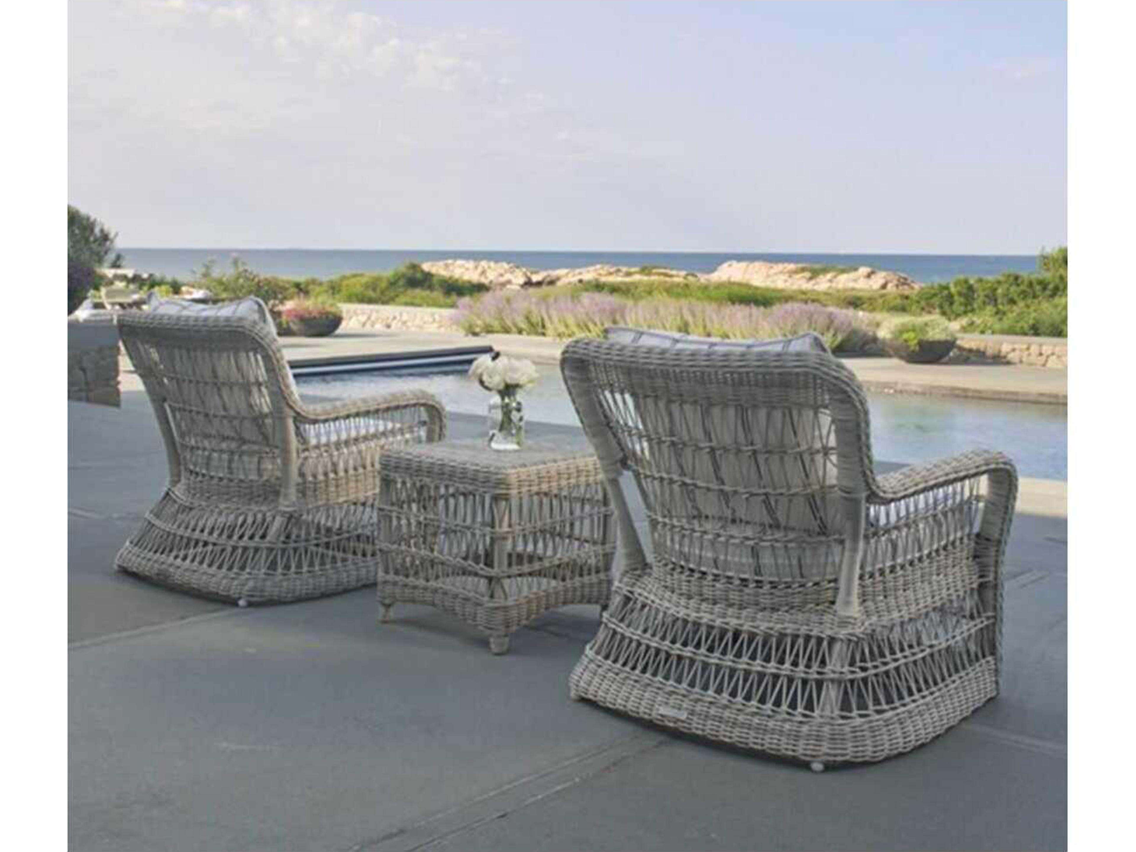 Kingsley Bate Special Order Southampton Wicker Cushion Lounge Chair