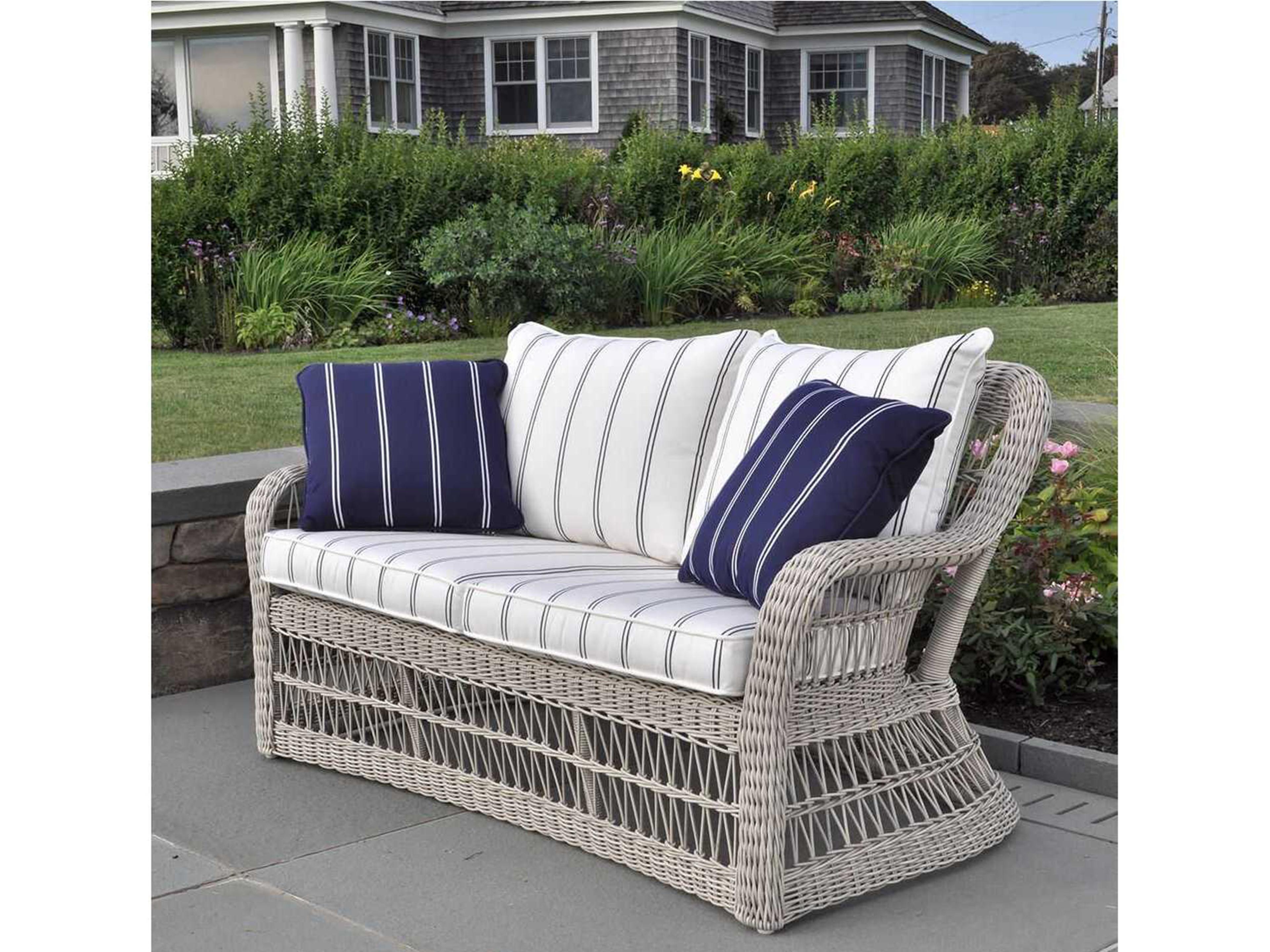 Kingsley Bate Special Order Southampton Wicker Cushion Loveseat