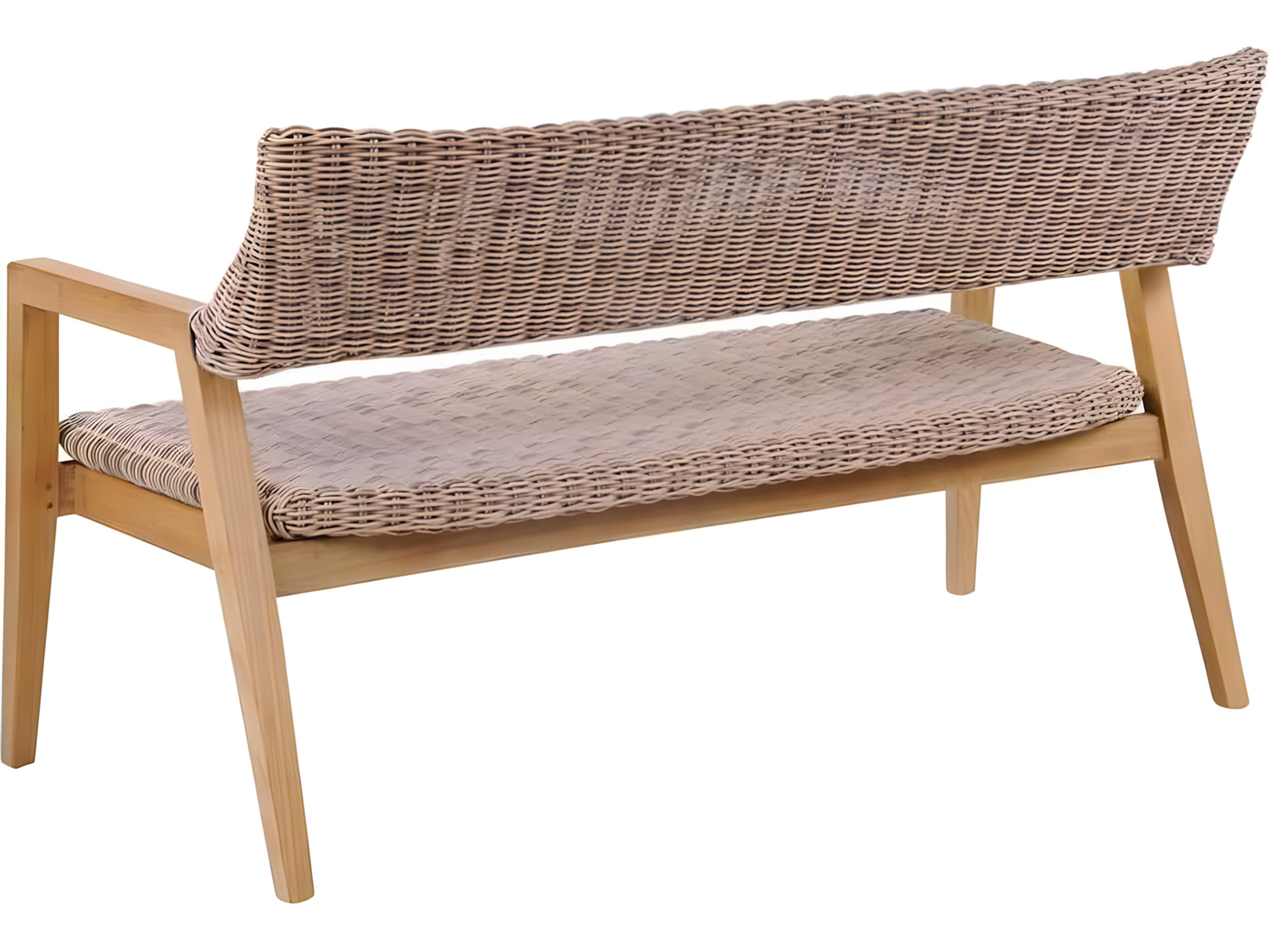 Kingsley Bate Spencer Teak Wicker Loveseat