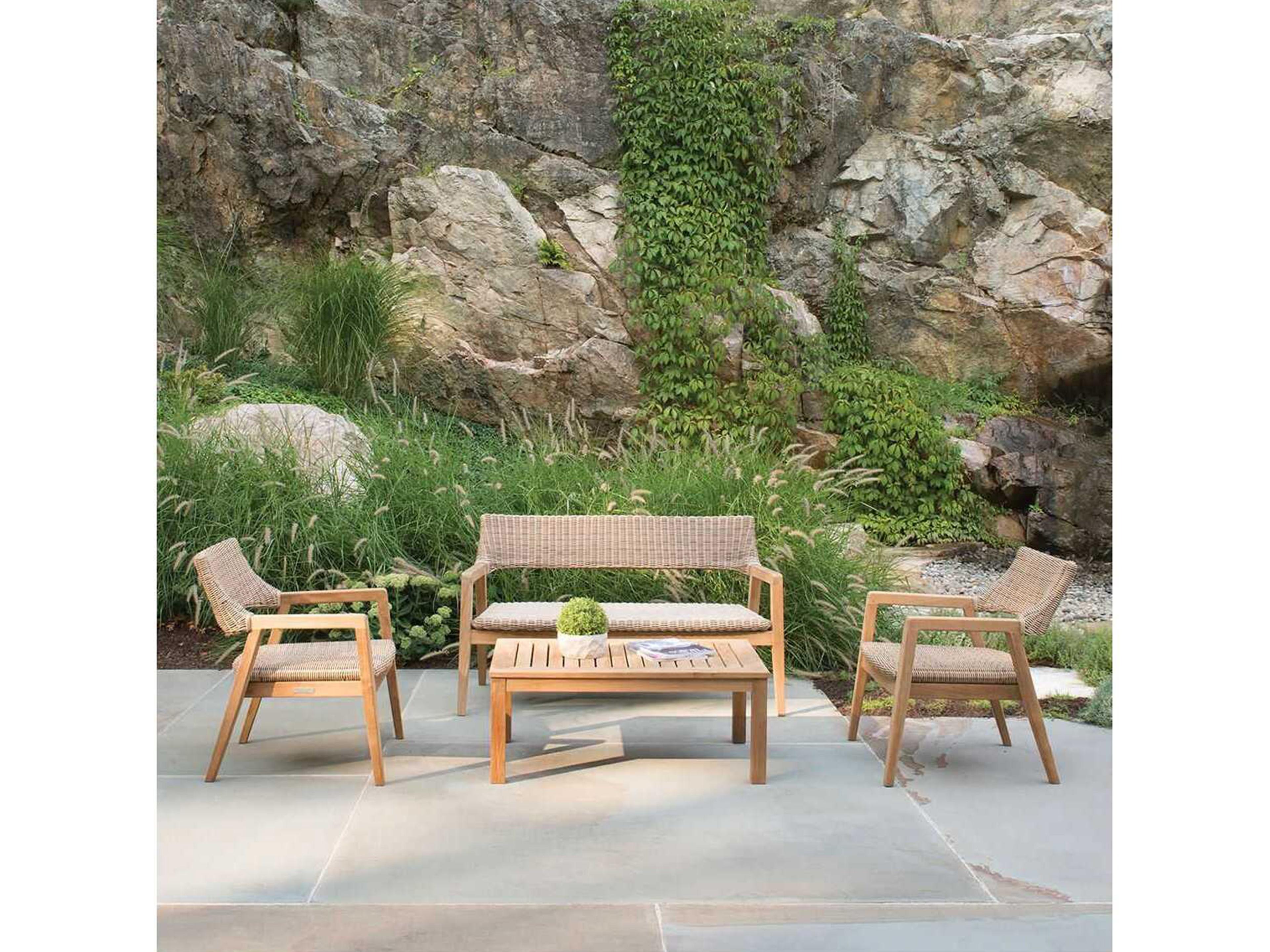 Kingsley Bate Spencer Teak Wicker Loveseat