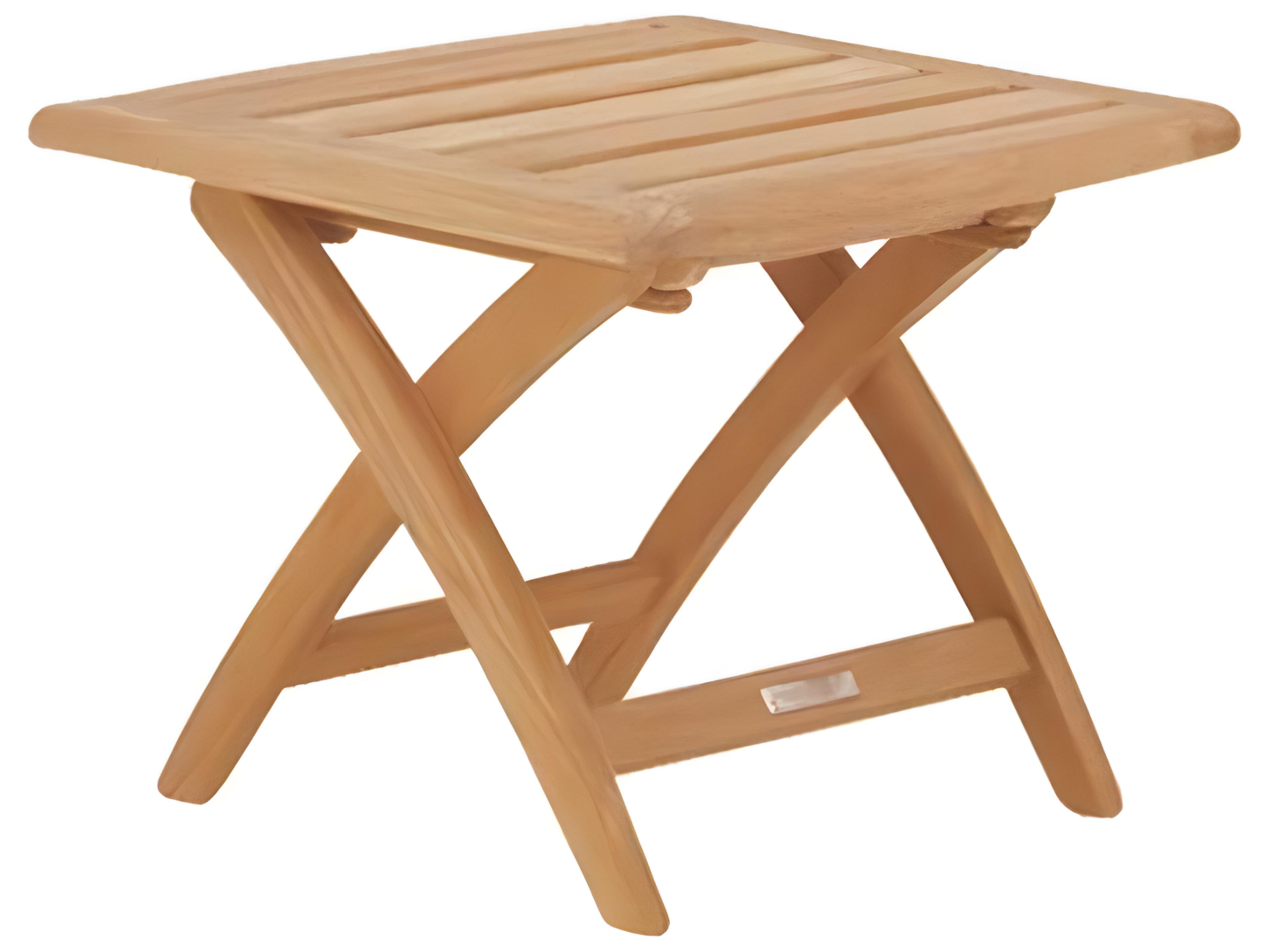 St. Tropez Teak 20"W x 19"D Rectangular End Table/Ottoman