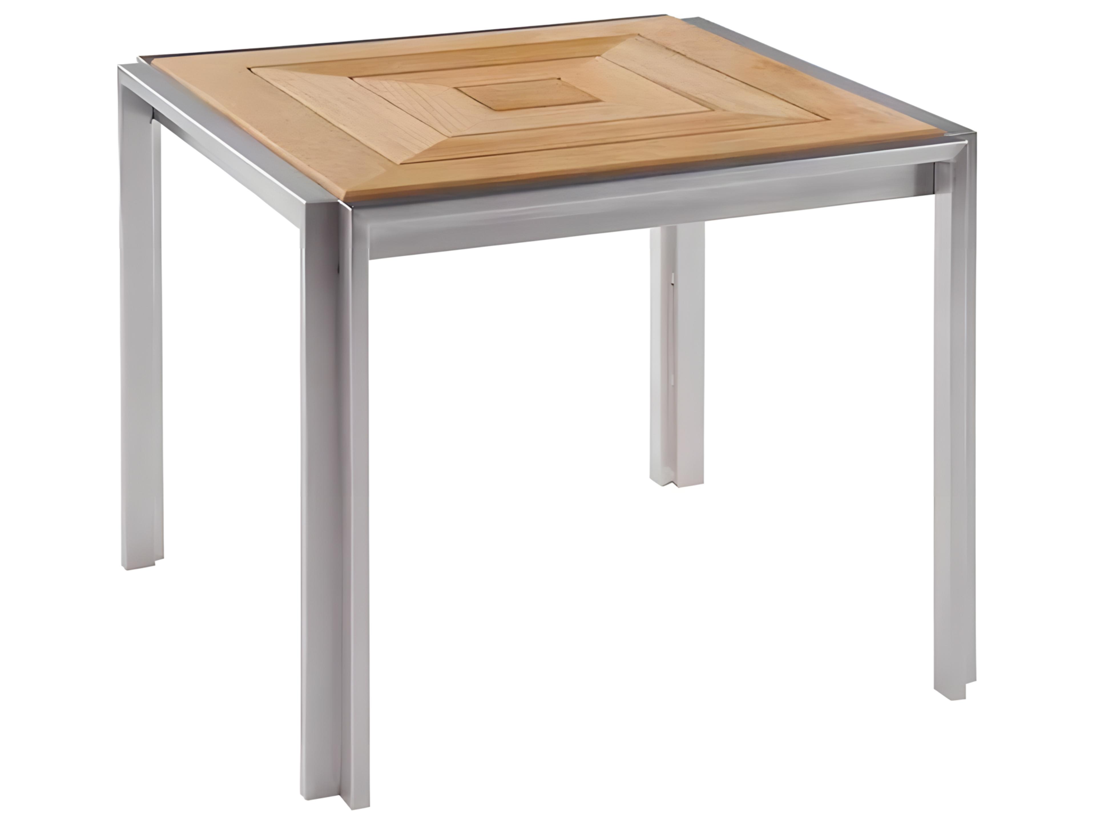 Tivoli Stainless Steel 19.5" Wide Square End Table