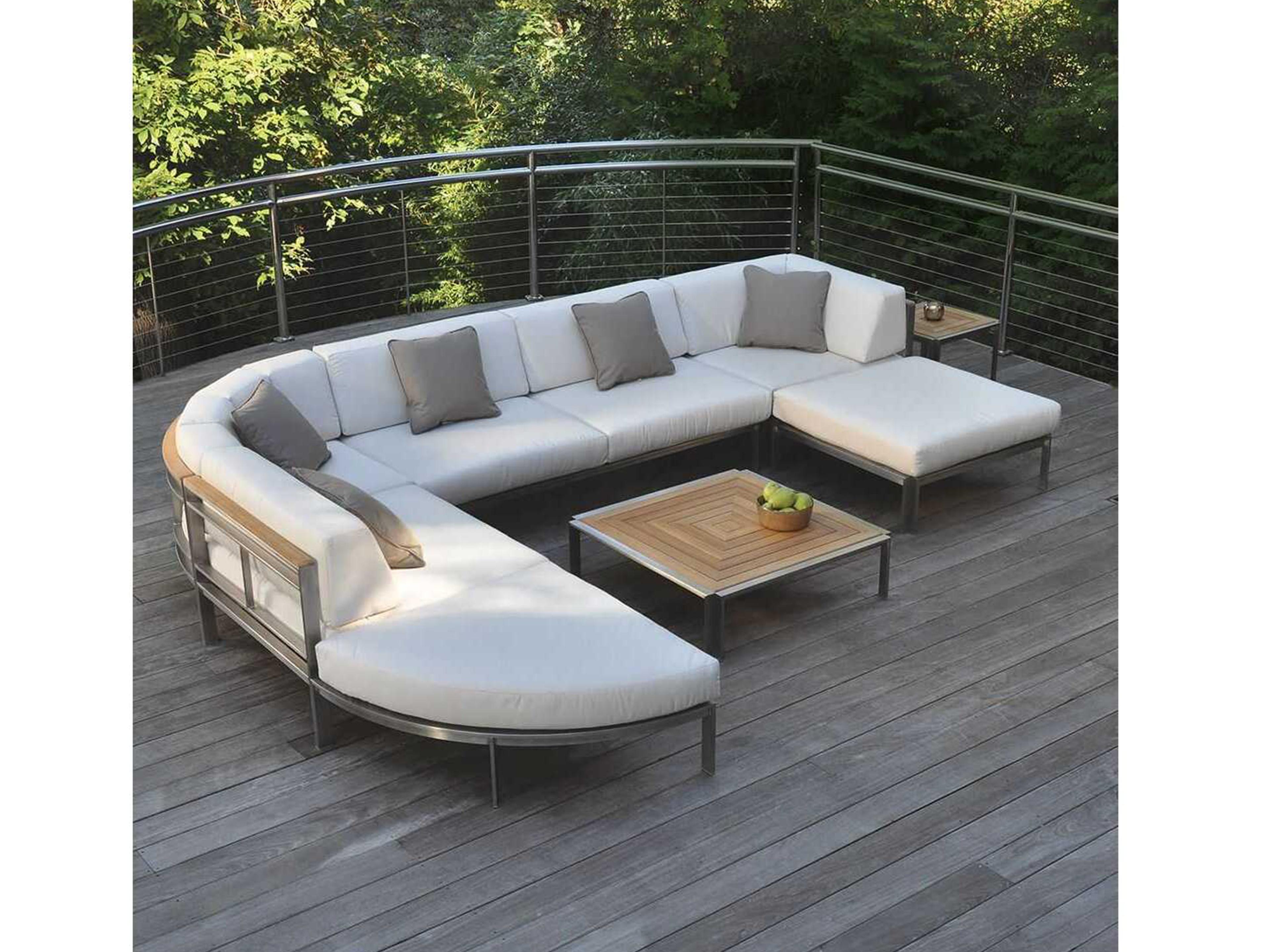 Kingsley Bate Tivoli Stainless Steel Cushion Modular Lounge Chair