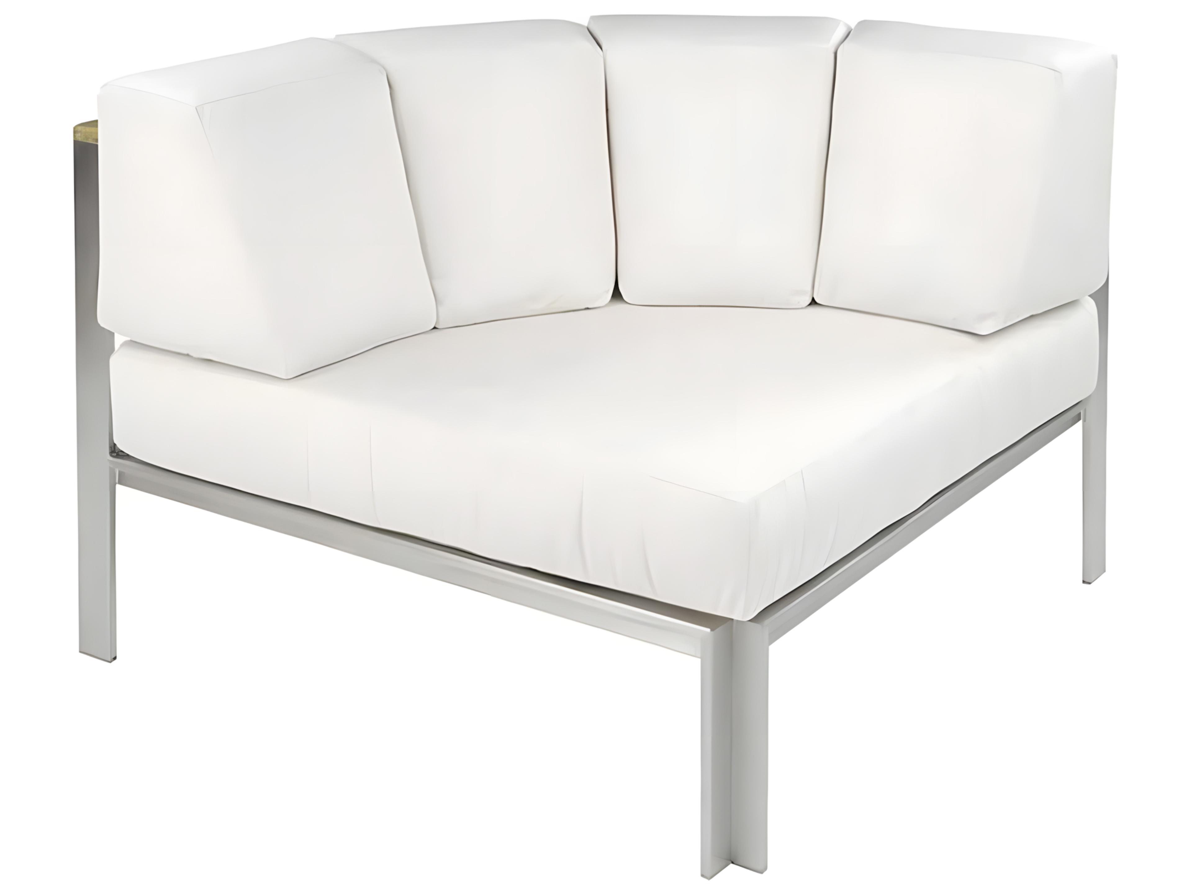 Tivoli Stainless Steel Cushion Curved Corner Lounge Chair