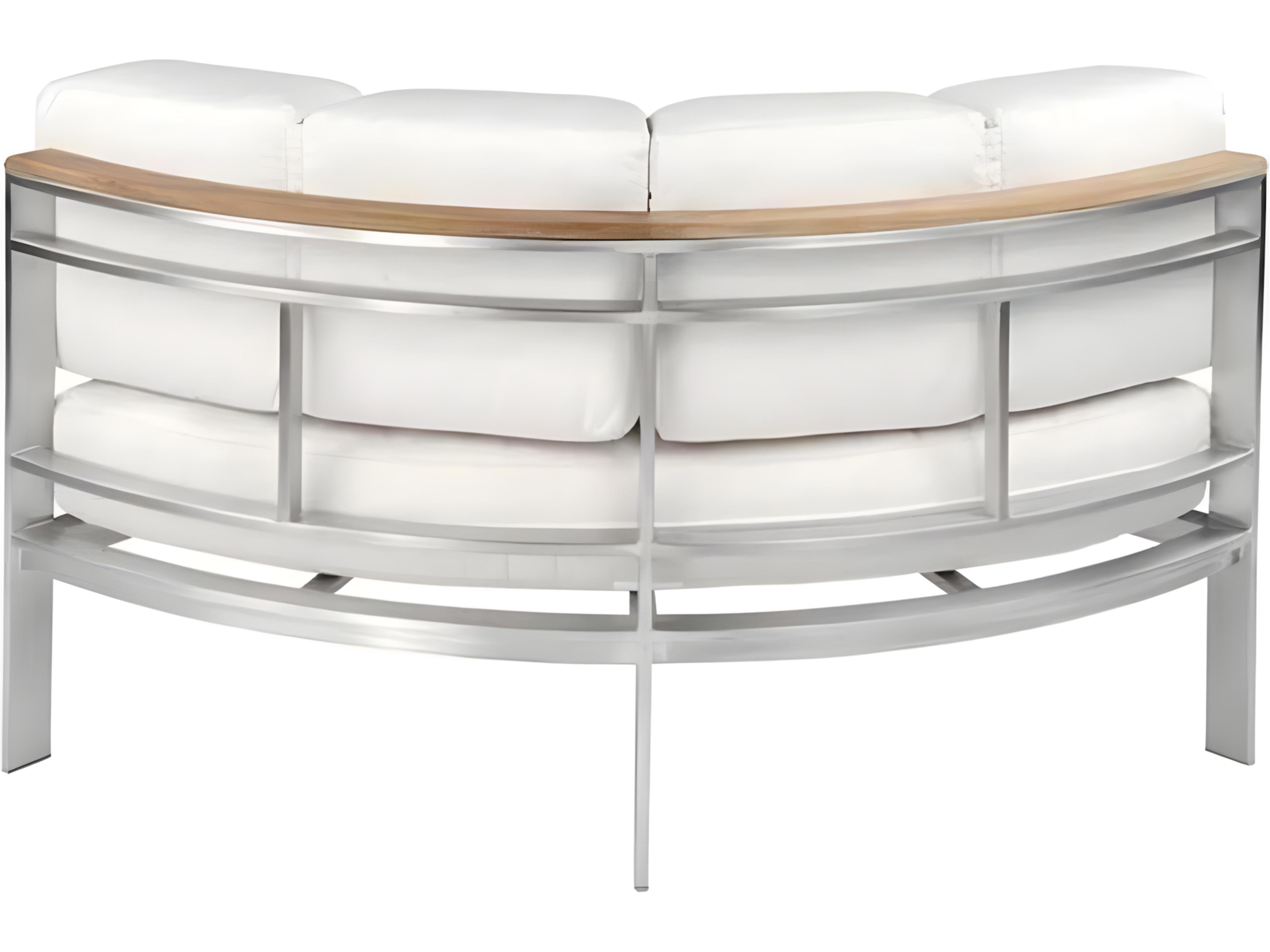 Kingsley Bate Tivoli Stainless Steel Cushion Curved Corner Lounge Chair