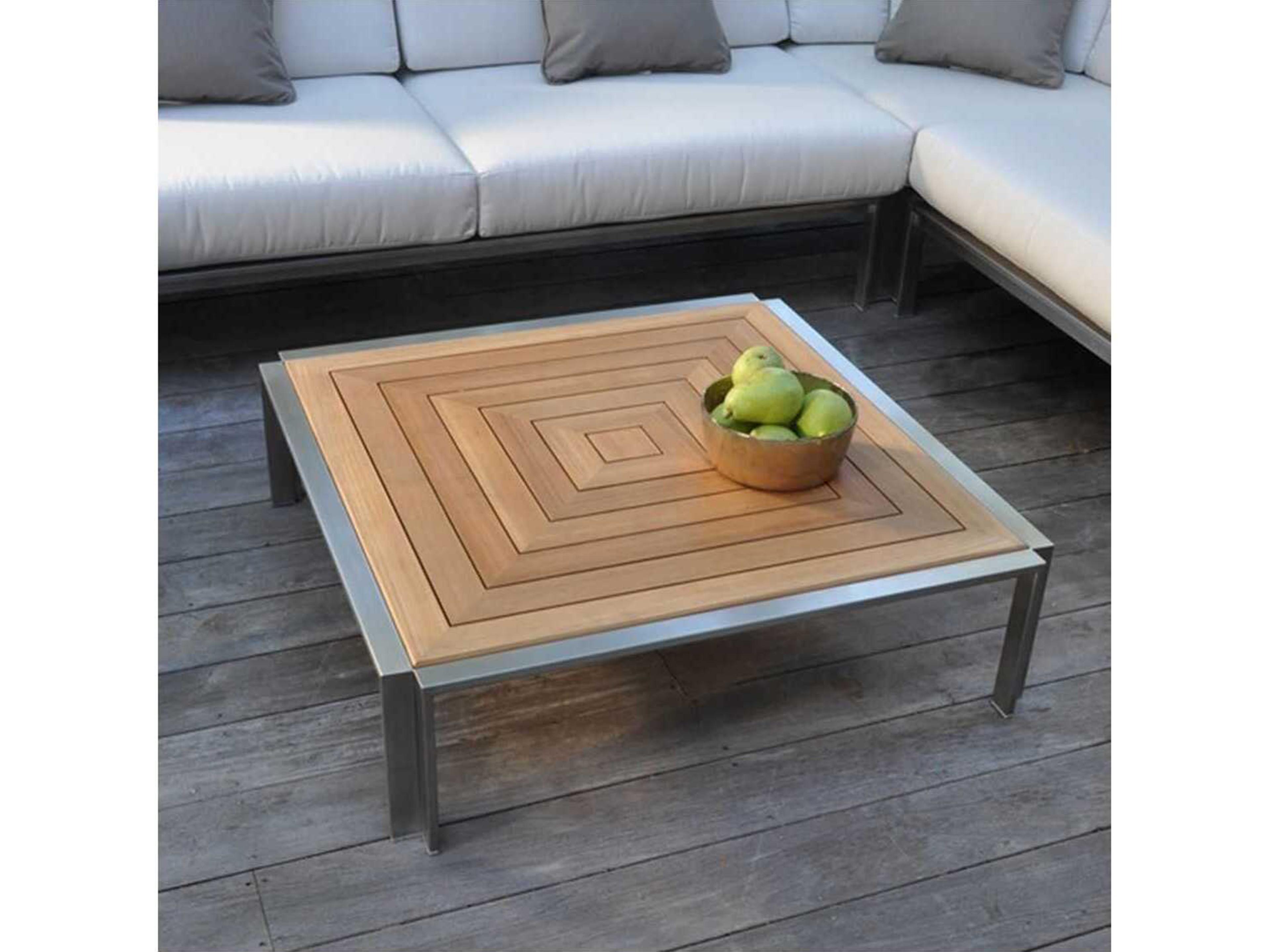 Kingsley Bate Tivoli Stainless Steel Square Coffee Table
