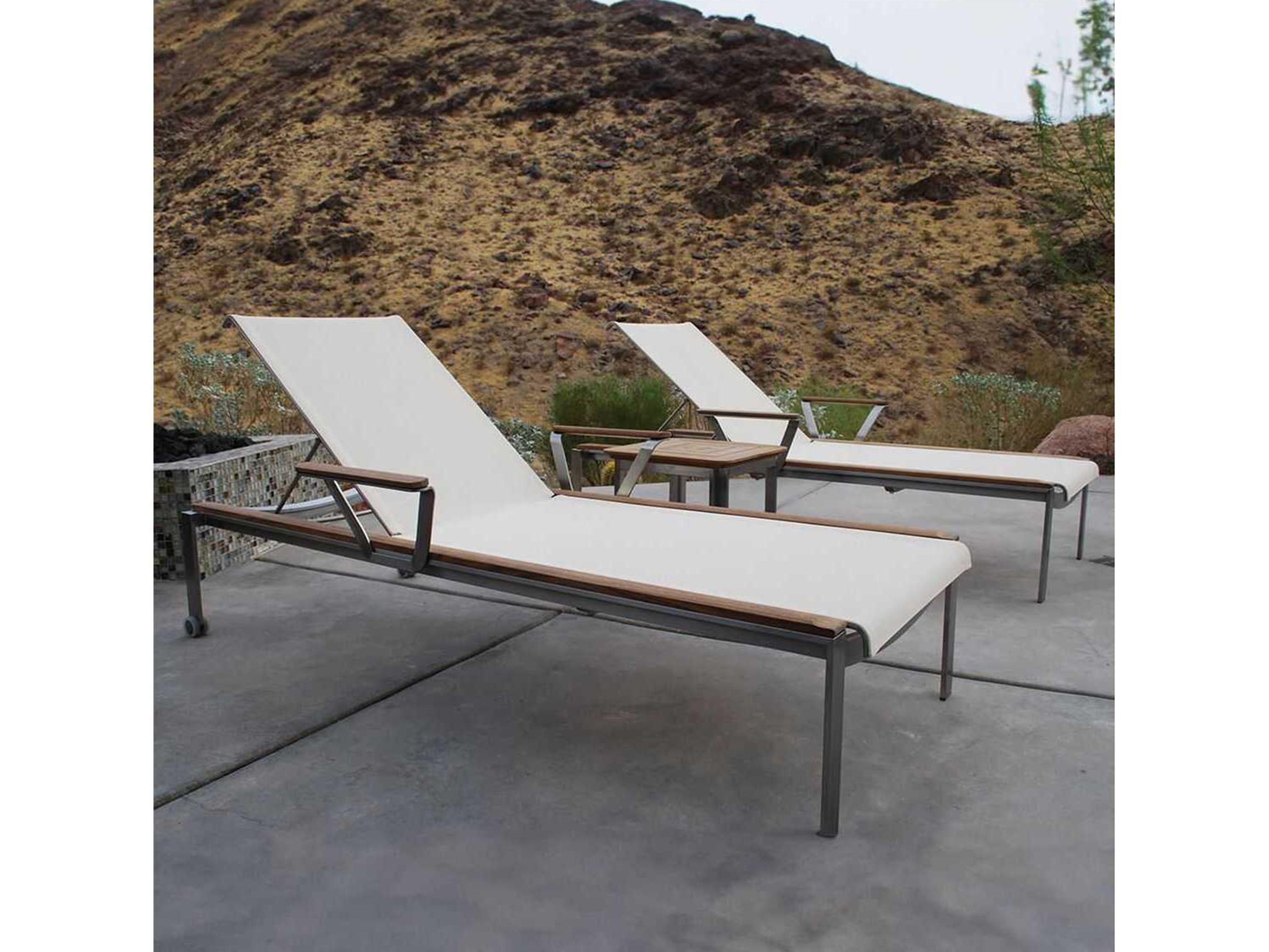 Kingsley Bate Tivoli Stainless Steel Sling Chaise Lounge