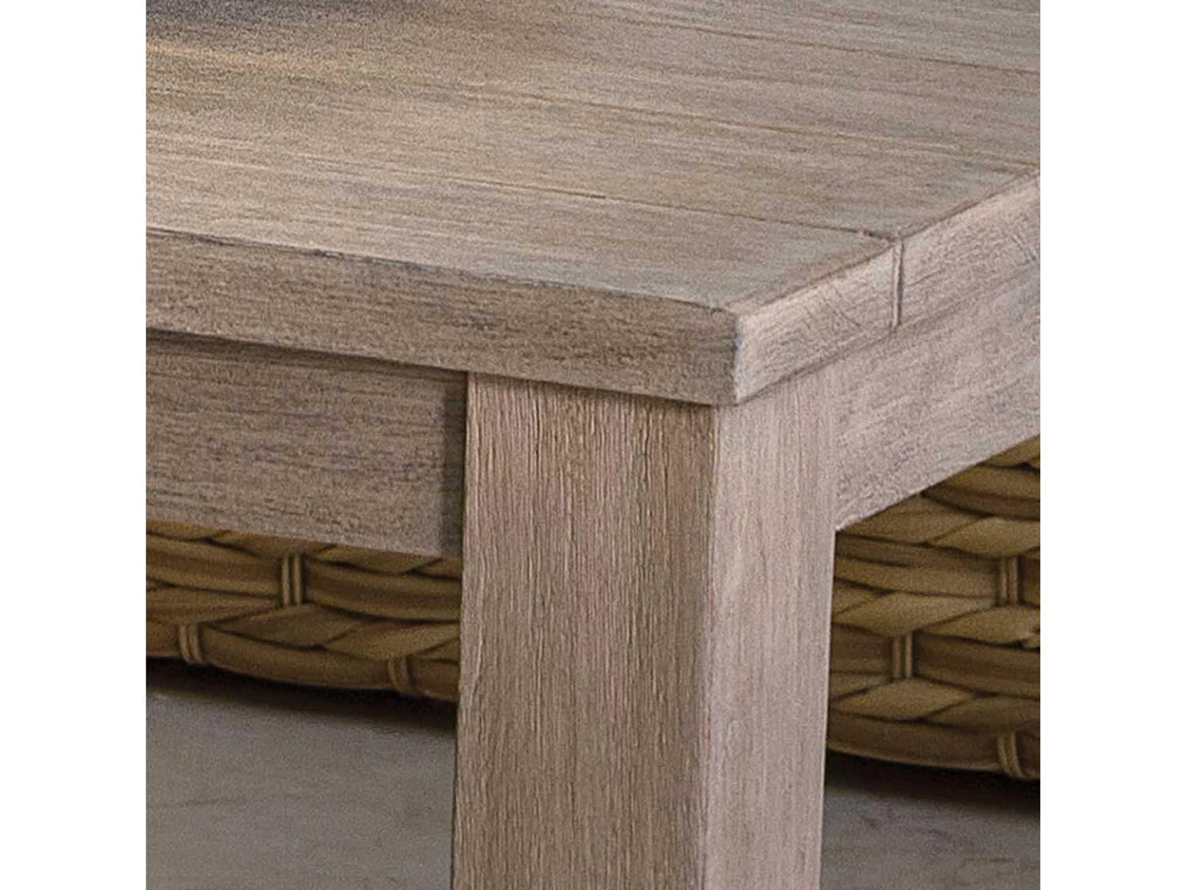 Kingsley Bate Tuscany Teak Rectangular Dining Table with Umbrella Hole