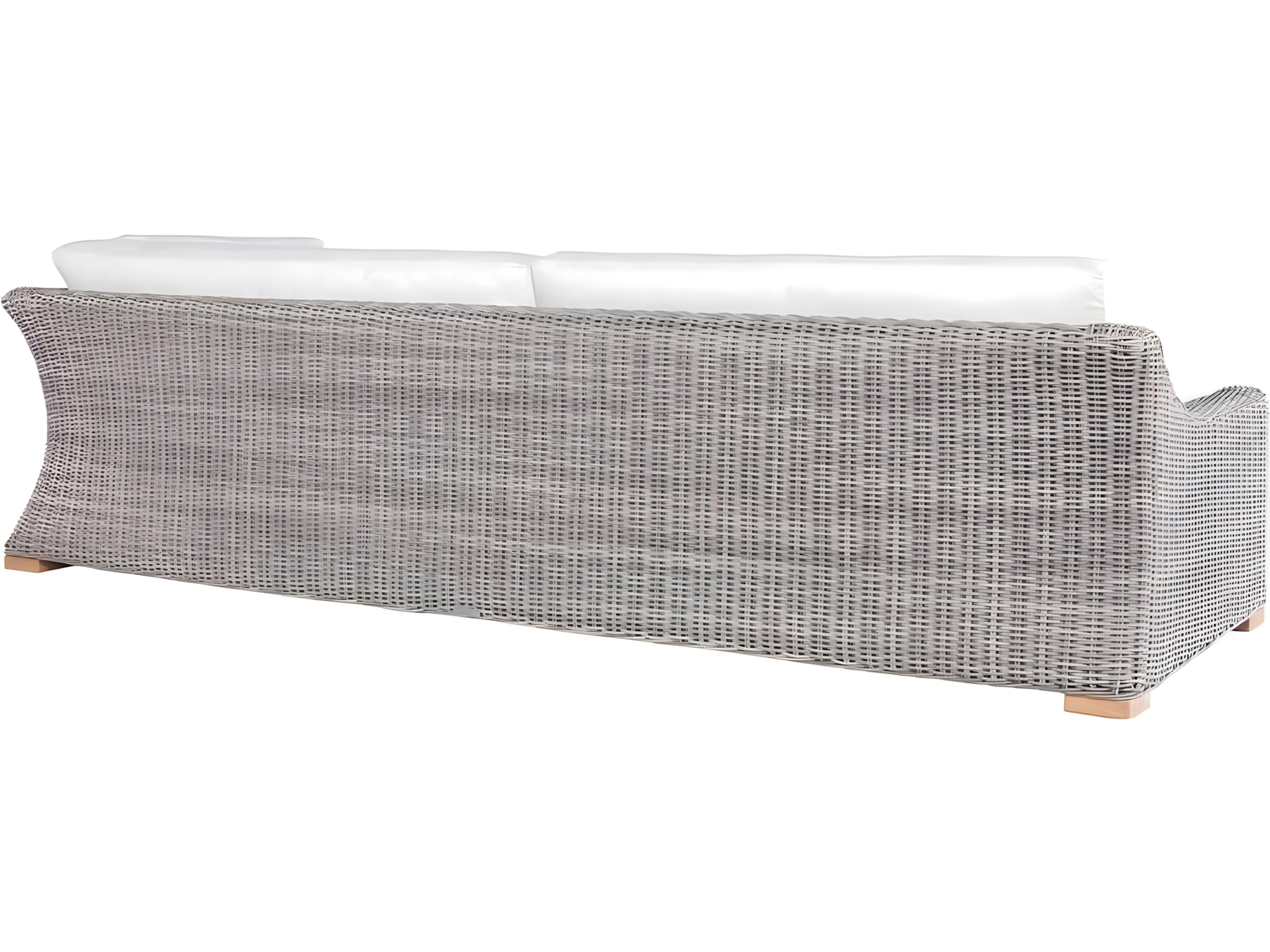 Kingsley Bate Special Order Tortola Wicker Cushion Left Arm Facing Sofa