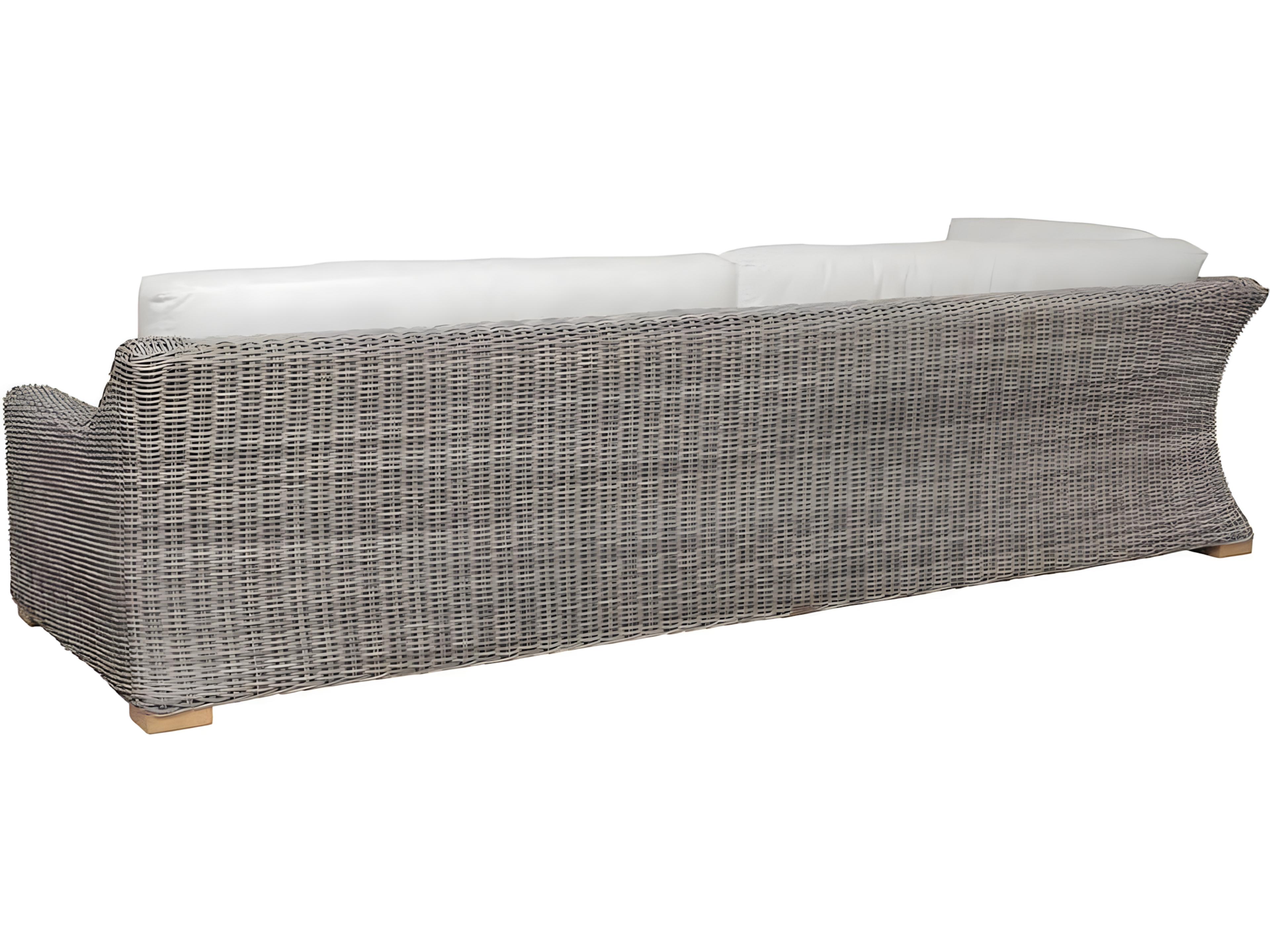 Kingsley Bate Tortola Wicker Cushion Right Arm Facing Sofa