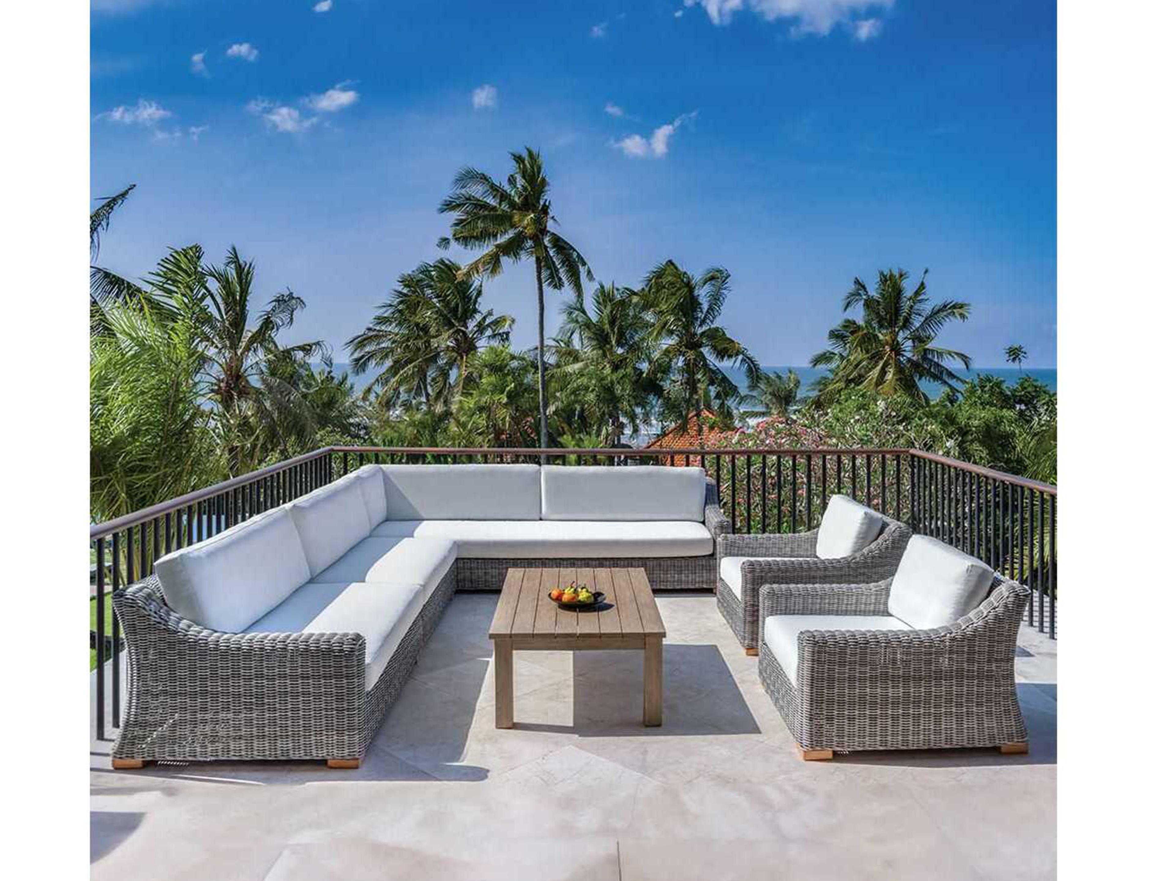 Kingsley Bate Tortola Wicker Cushion Left Arm Facing Loveseat