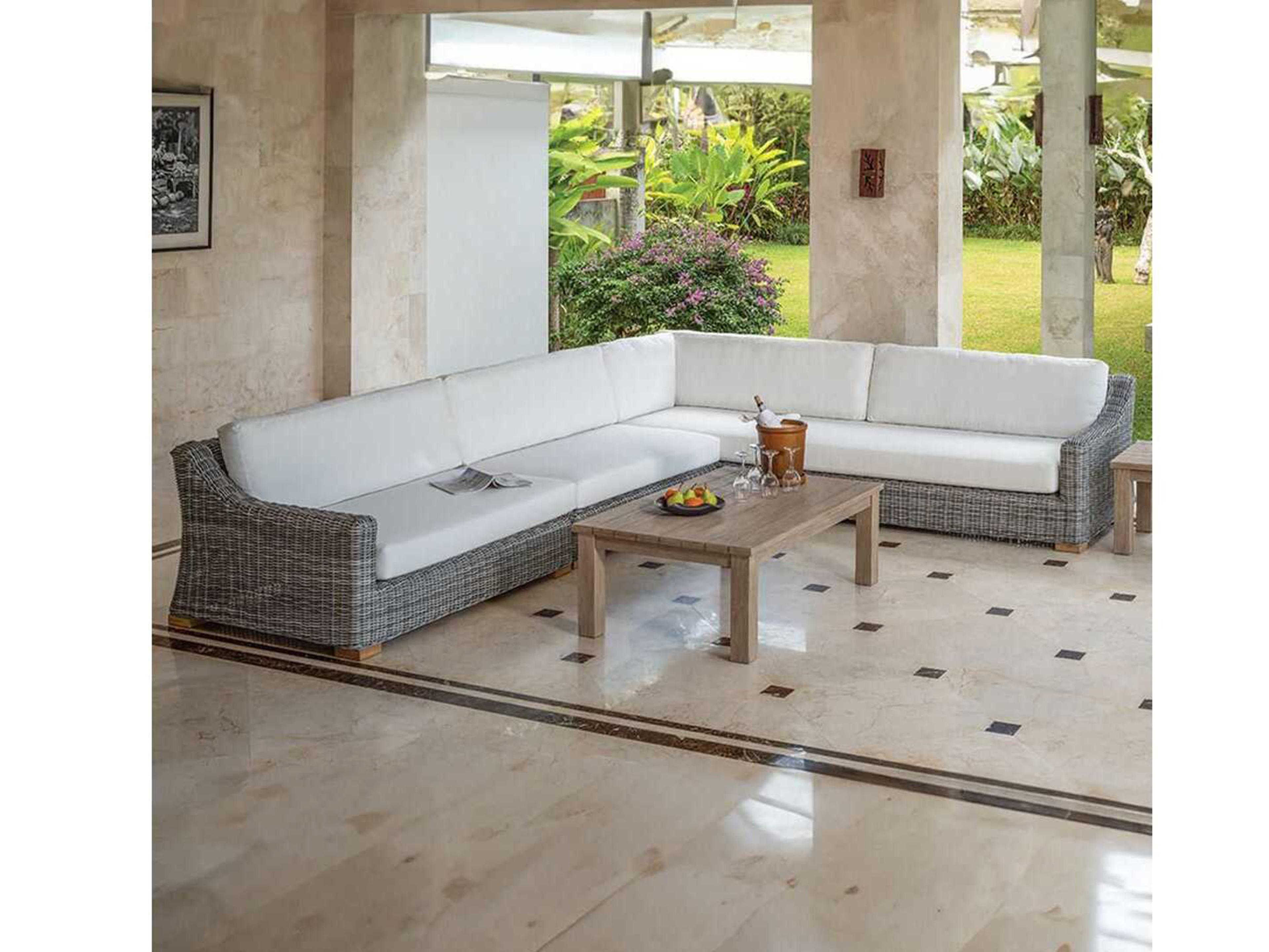 Kingsley Bate Special Order Tortola Wicker Cushion Left Arm Facing Loveseat