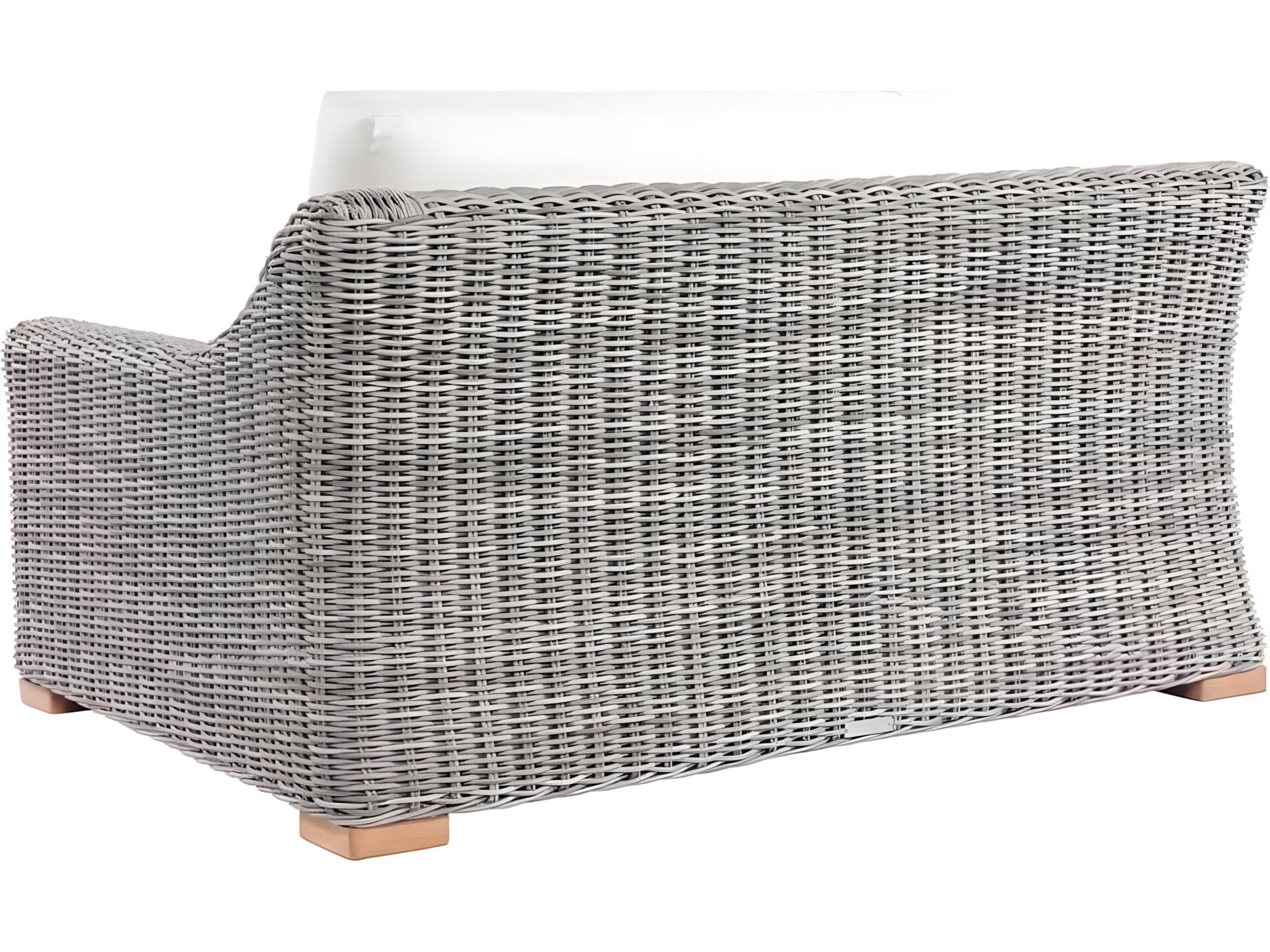 Kingsley Bate Tortola Wicker Cushion Right Arm Facing Loveseat