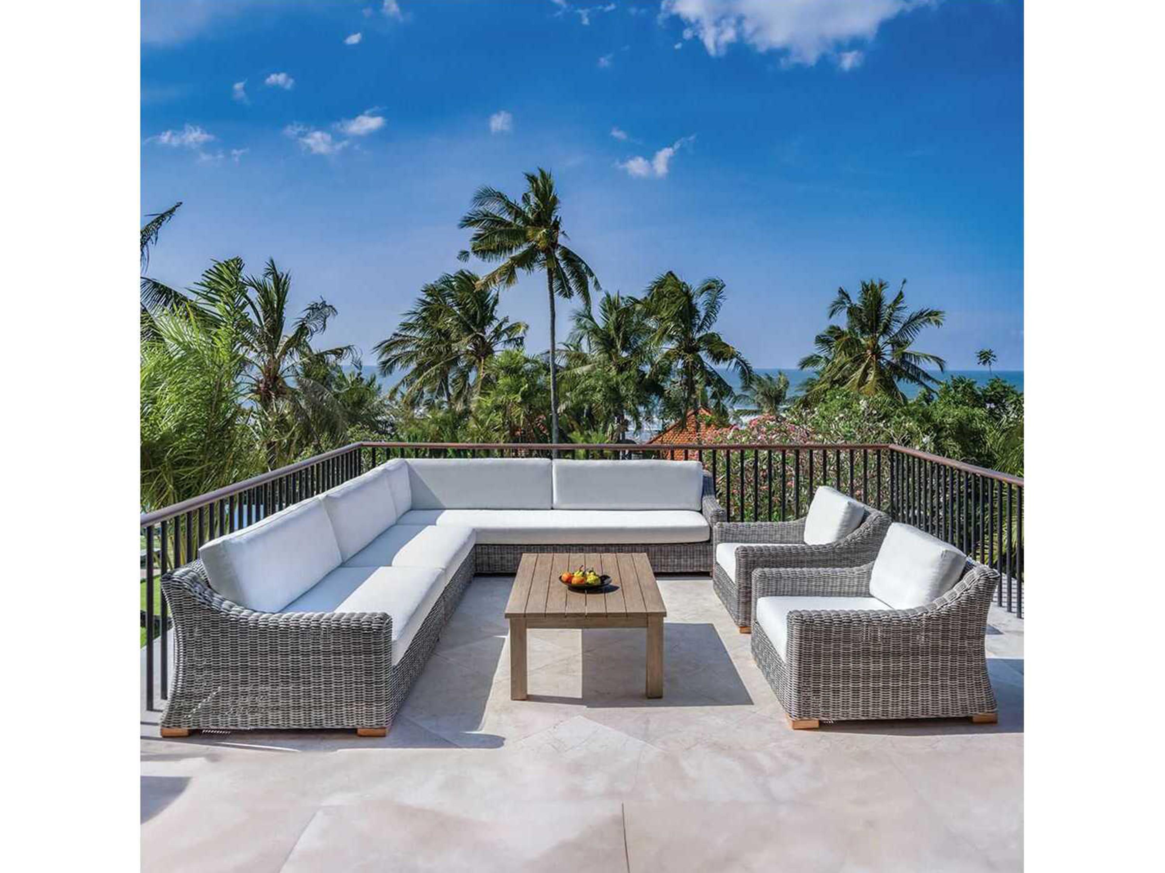 Kingsley Bate Tortola Wicker Cushion Right Arm Facing Loveseat