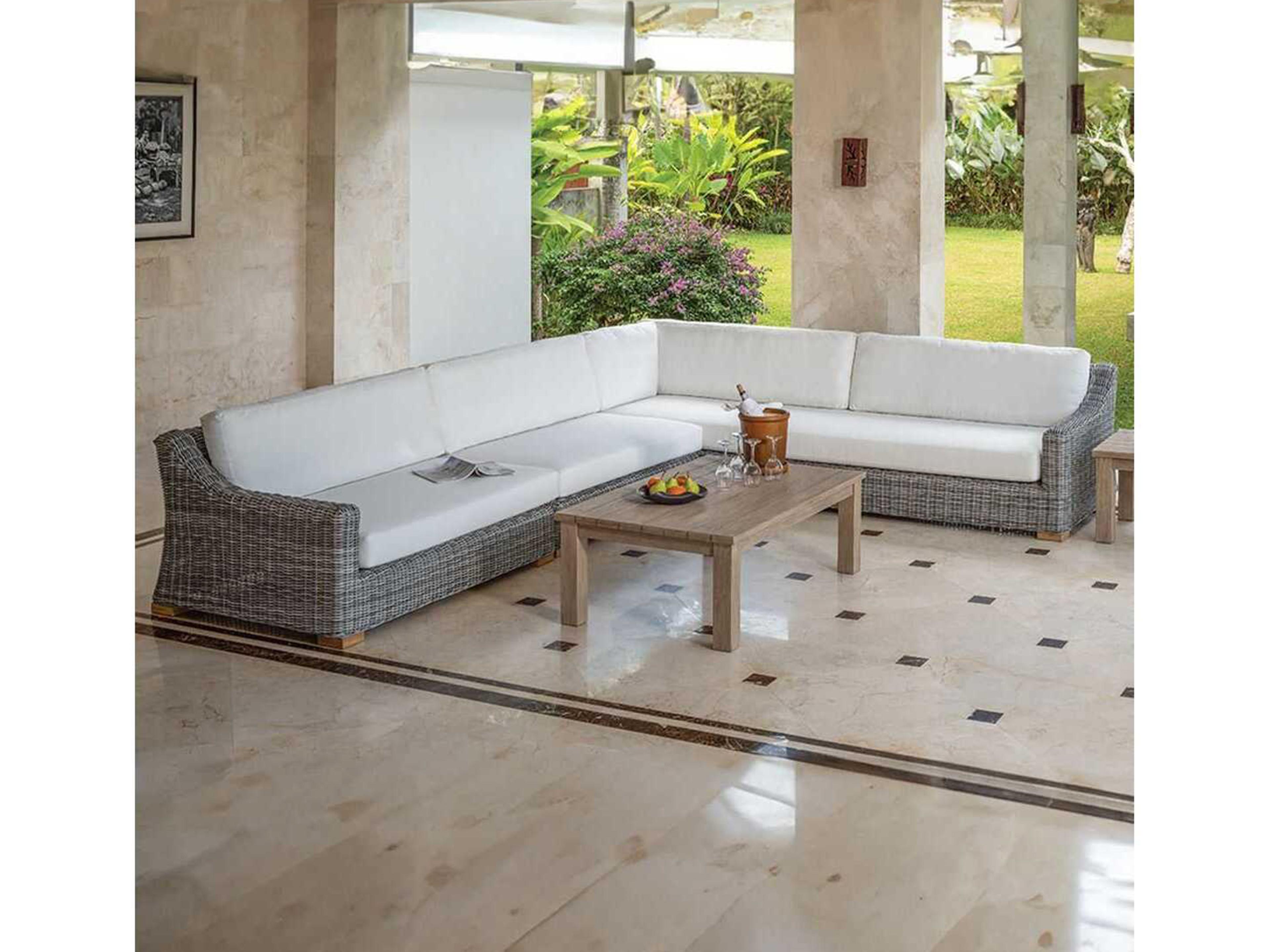 Kingsley Bate Tortola Wicker Cushion Right Arm Facing Loveseat