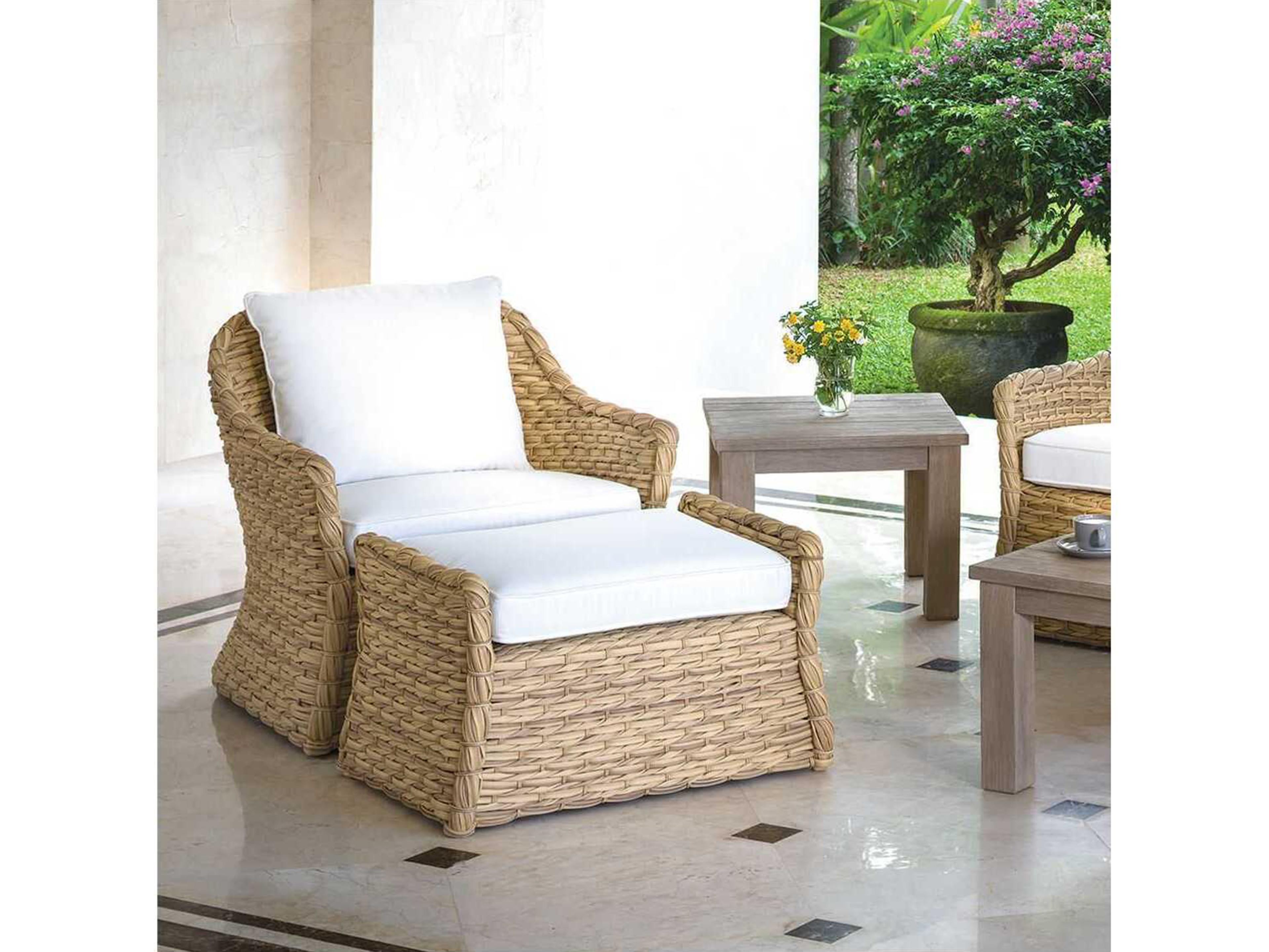 Kingsley Bate Special Order Vero Wicker Cushion Ottoman