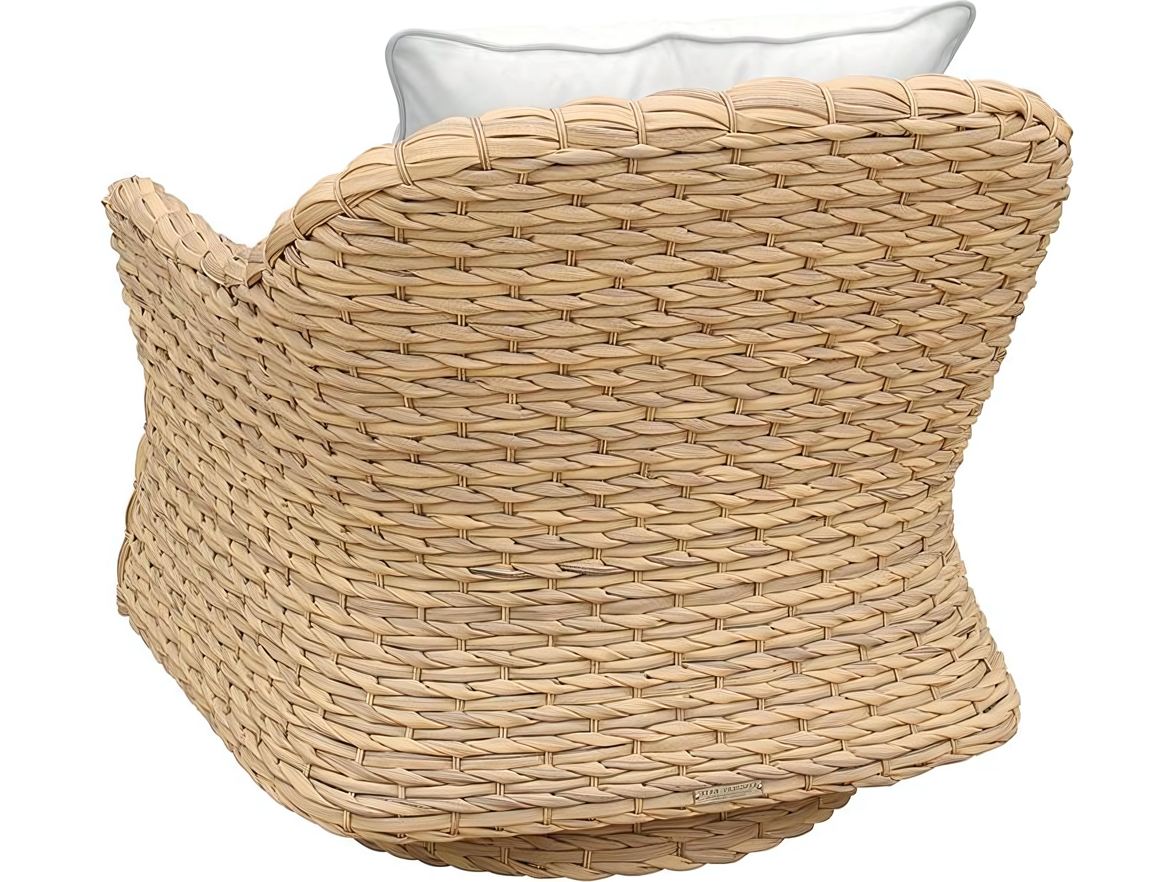Kingsley Bate Vero Wicker Cushion Swivel Rocker Lounge Chair