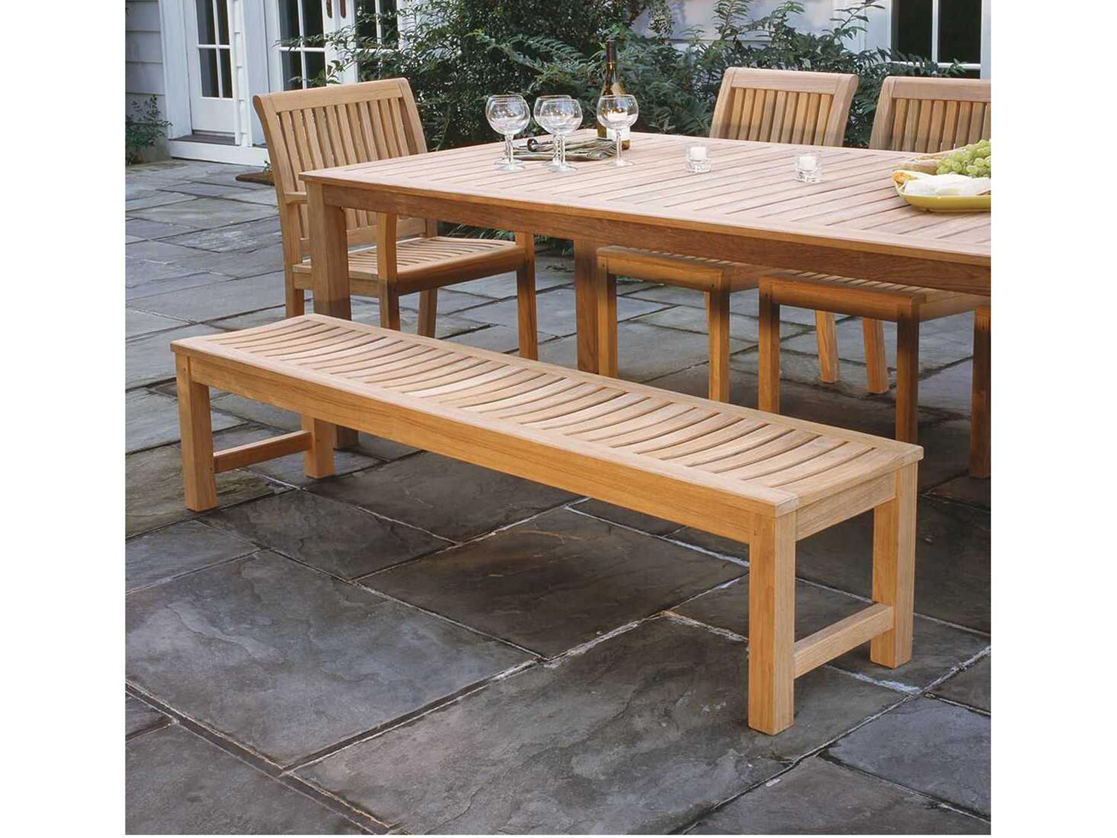Kingsley Bate Waverley Teak 5" Backless Bench