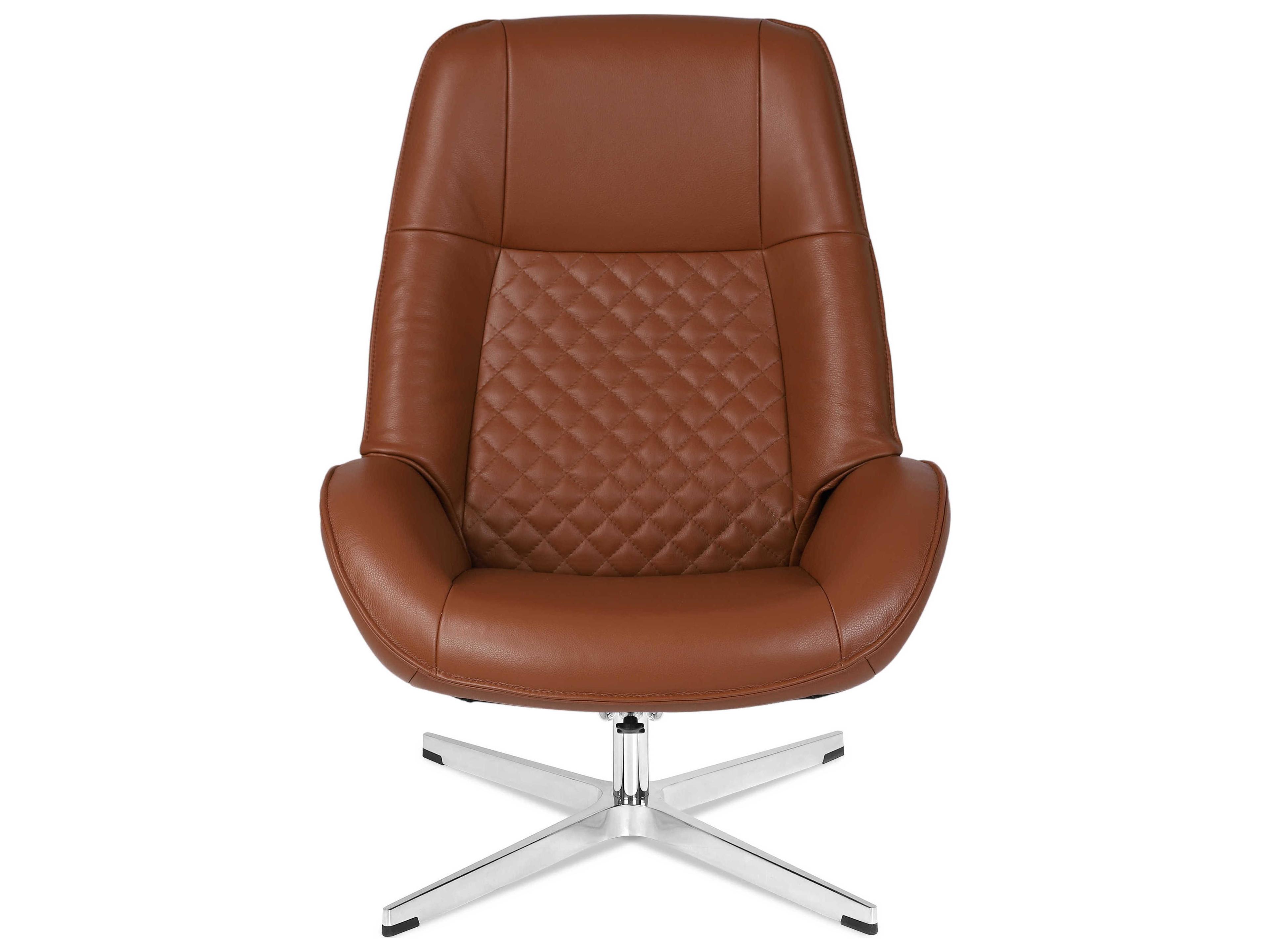 Kebe Bordeaux Balder Cognac Leather Recliner