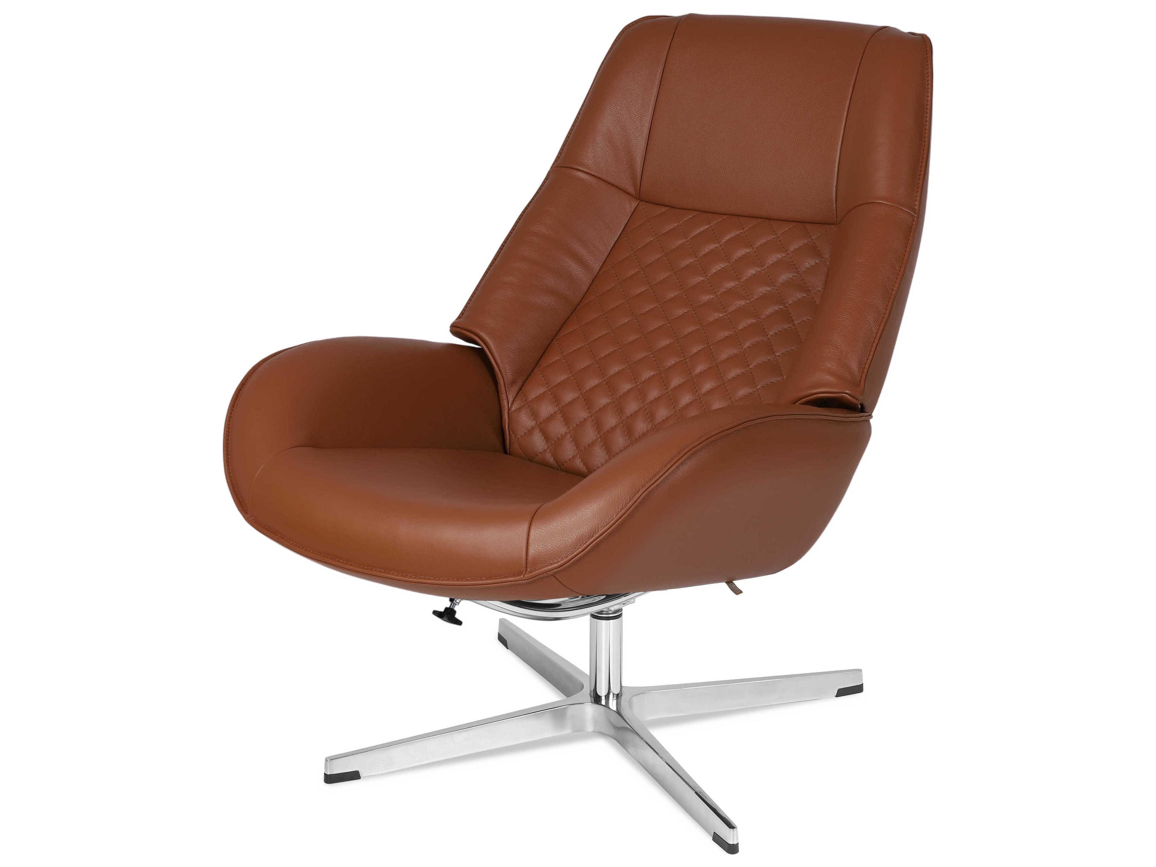 Kebe Bordeaux Balder Cognac Leather Recliner