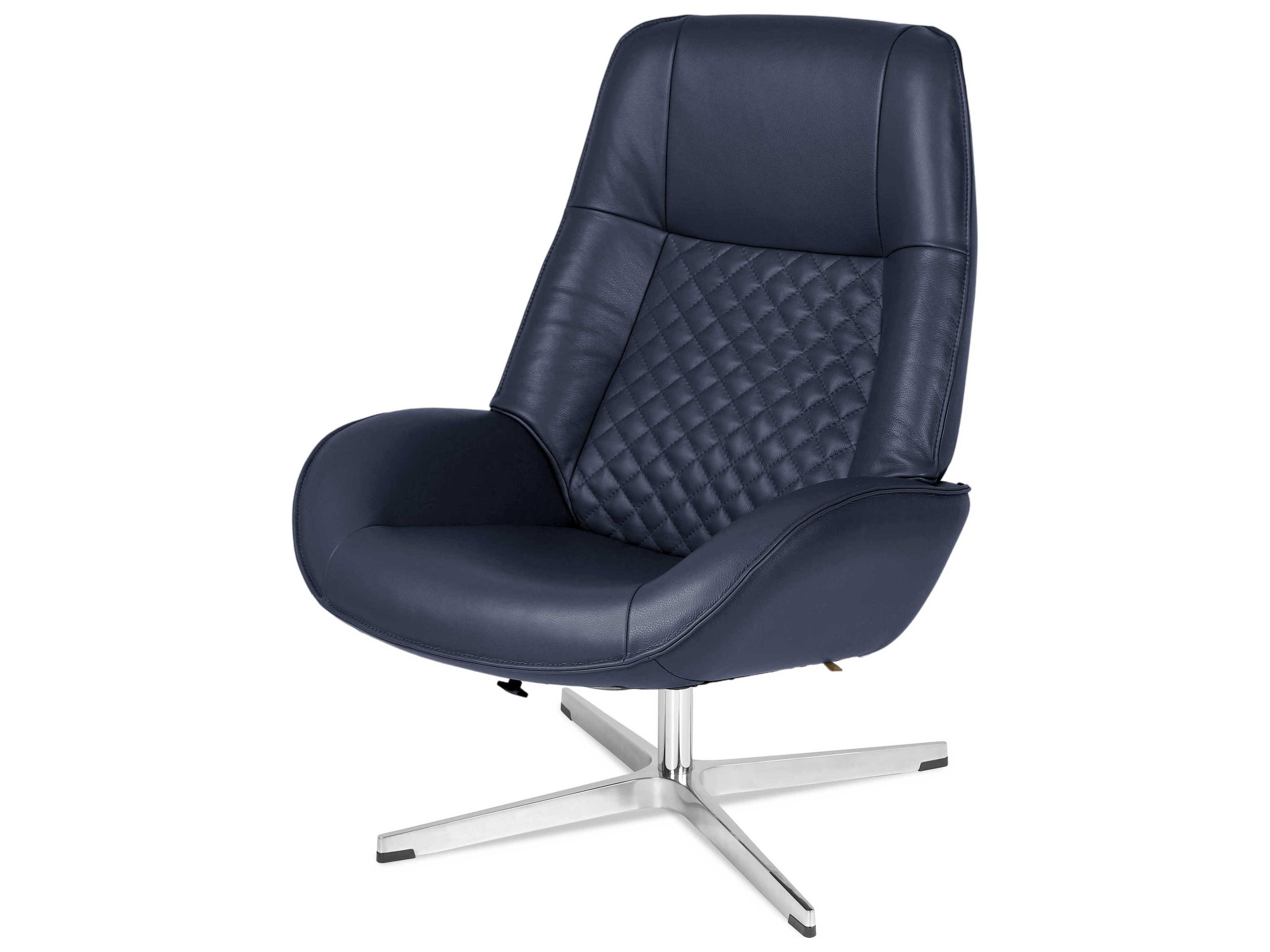 Kebe Bordeaux Balder Blue Leather Recliner