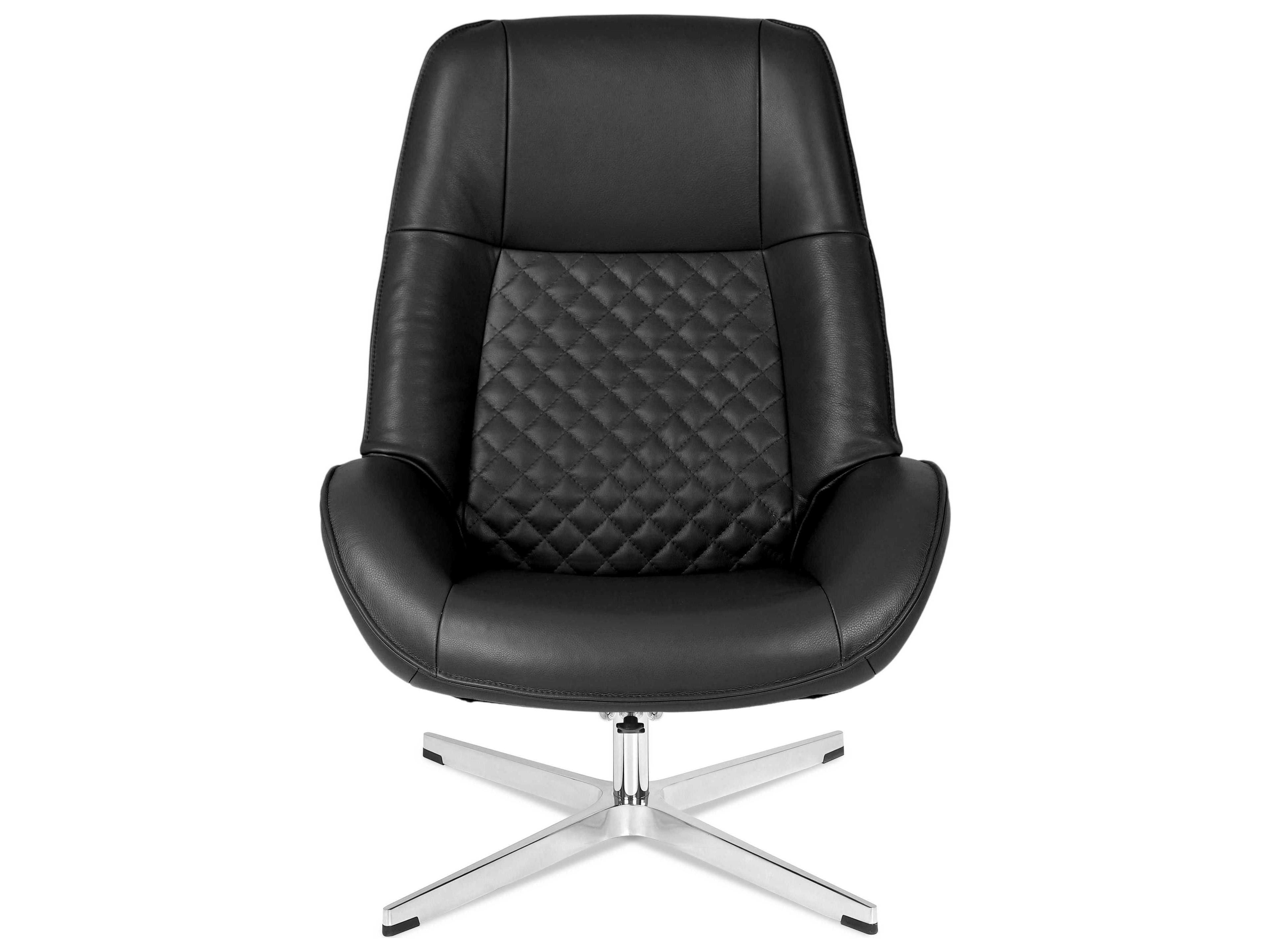 Kebe Bordeaux Balder Black Leather Recliner