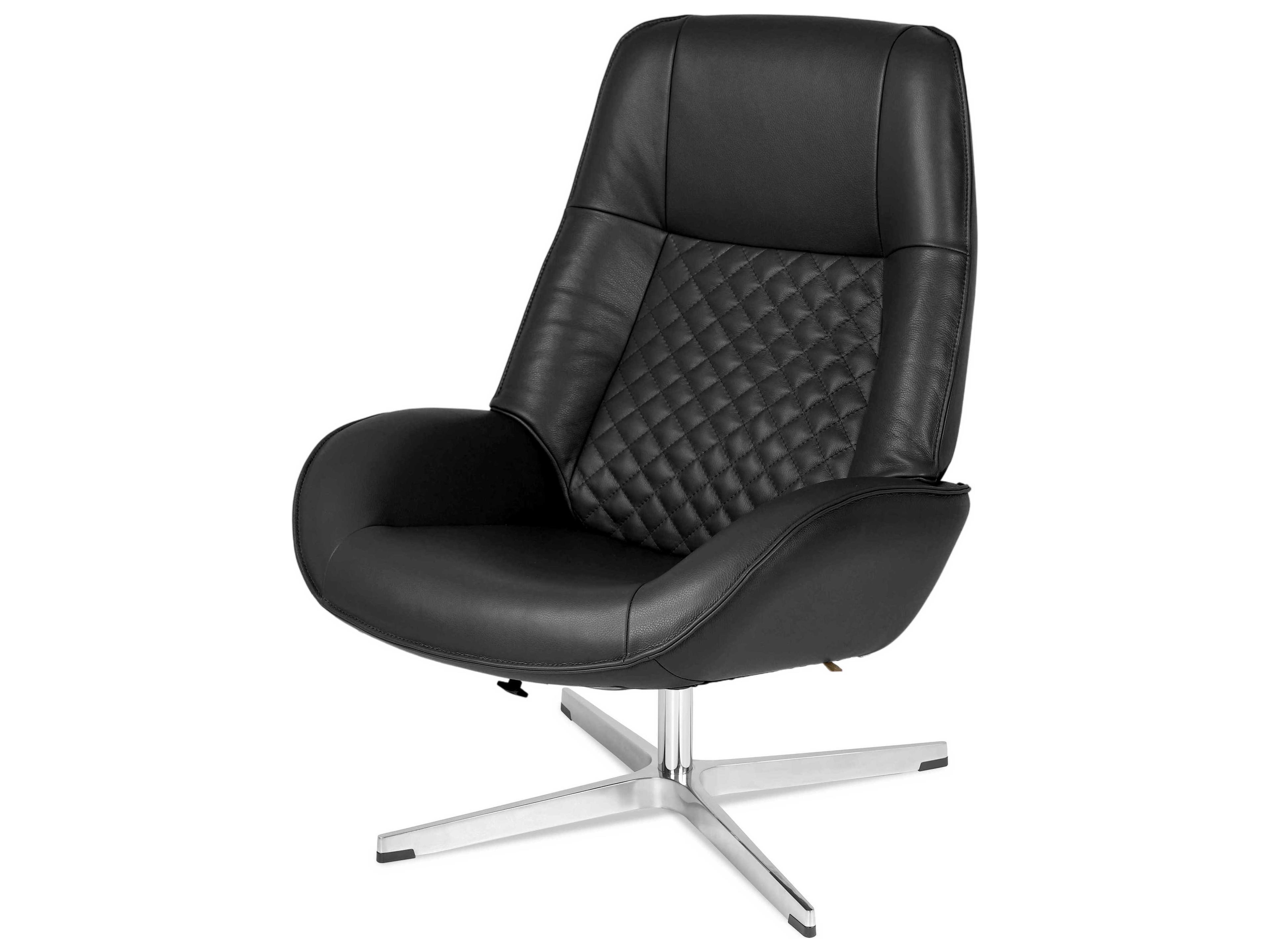 Kebe Bordeaux Balder Black Leather Recliner