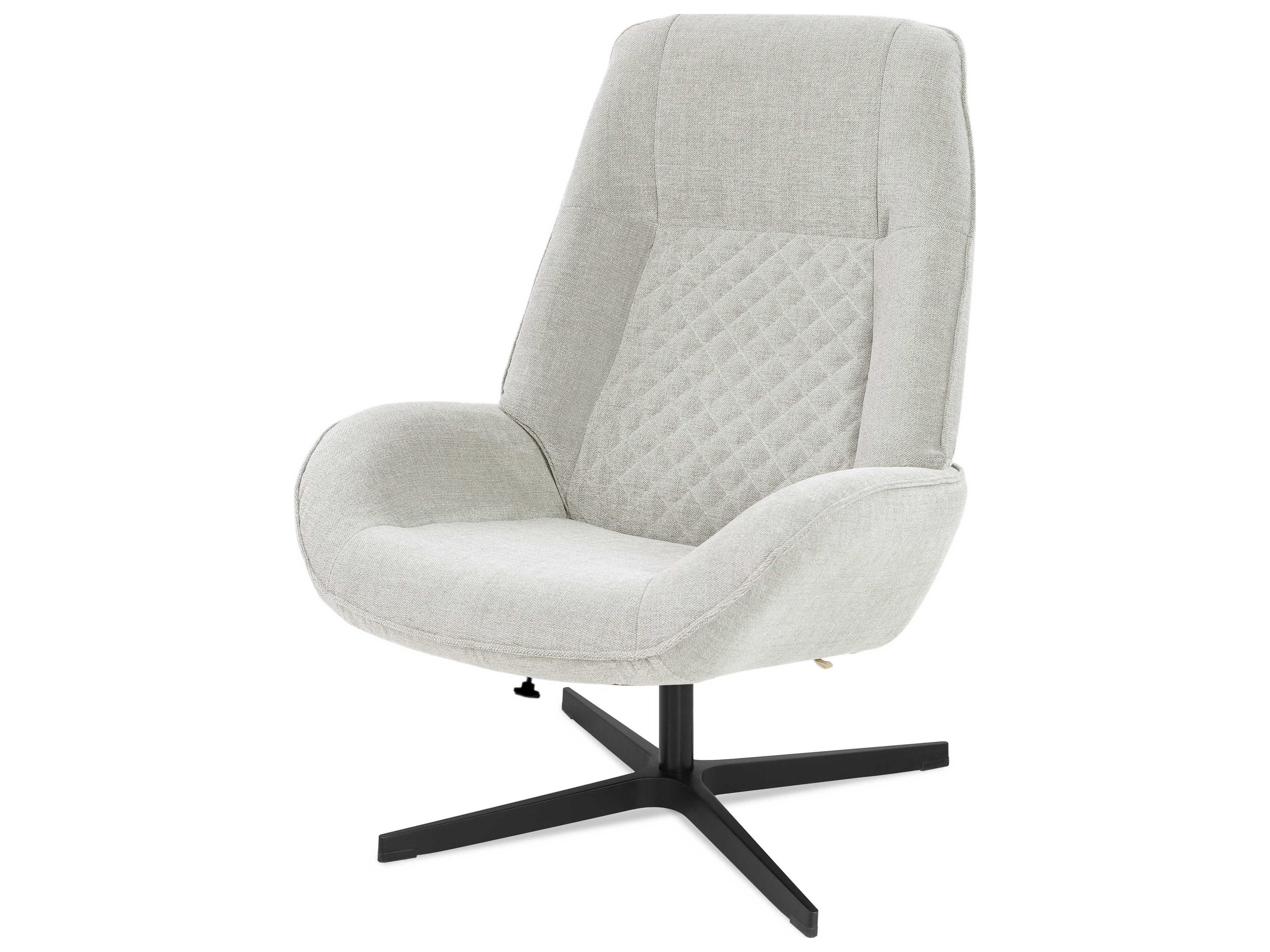 Kebe Bordeaux Yeti Sand Fabric Swivel Accent Chair with Footrest