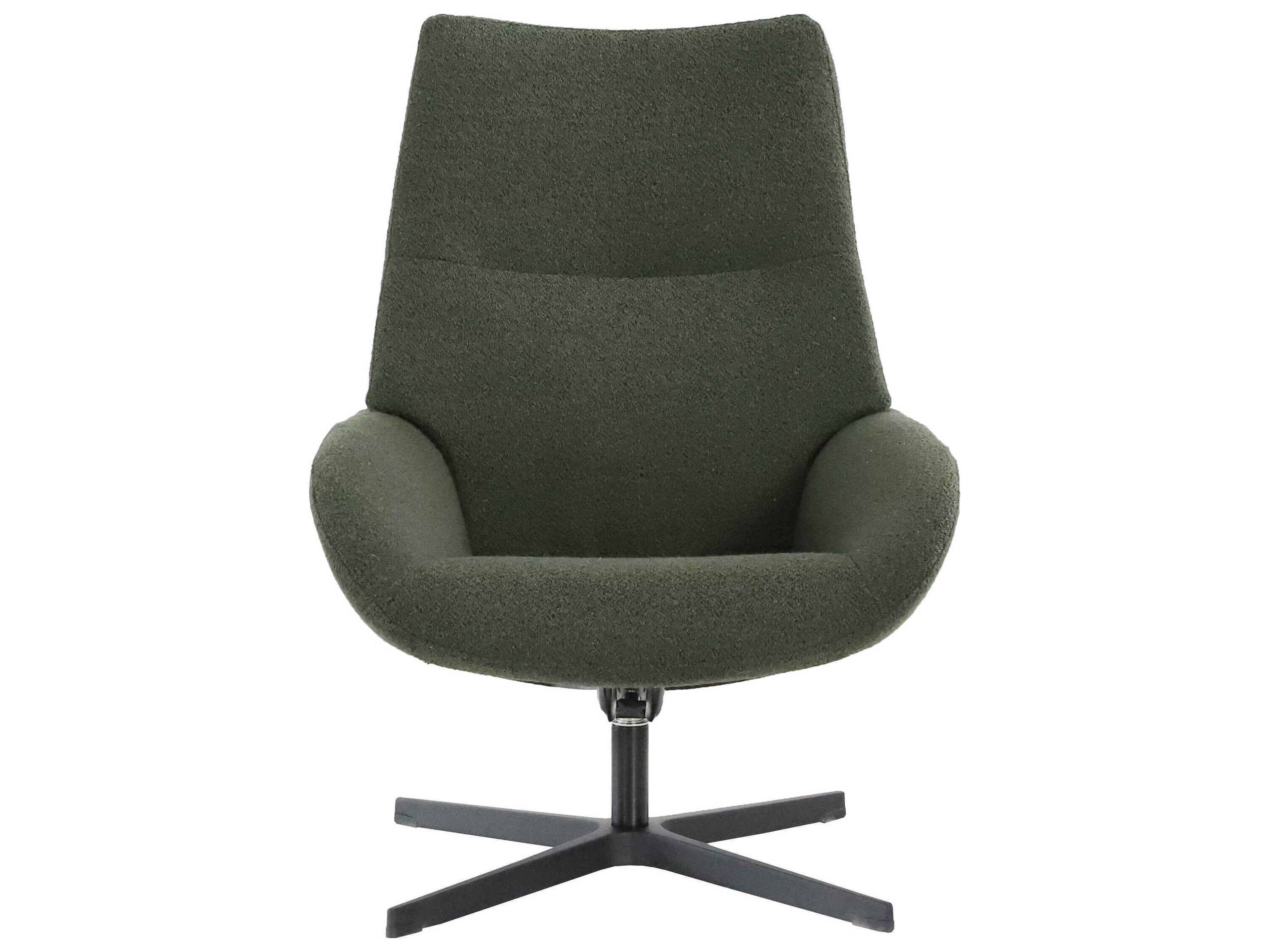 Kebe Lotus Alpine Forest Fabric Swivel Accent Chair with Footrest